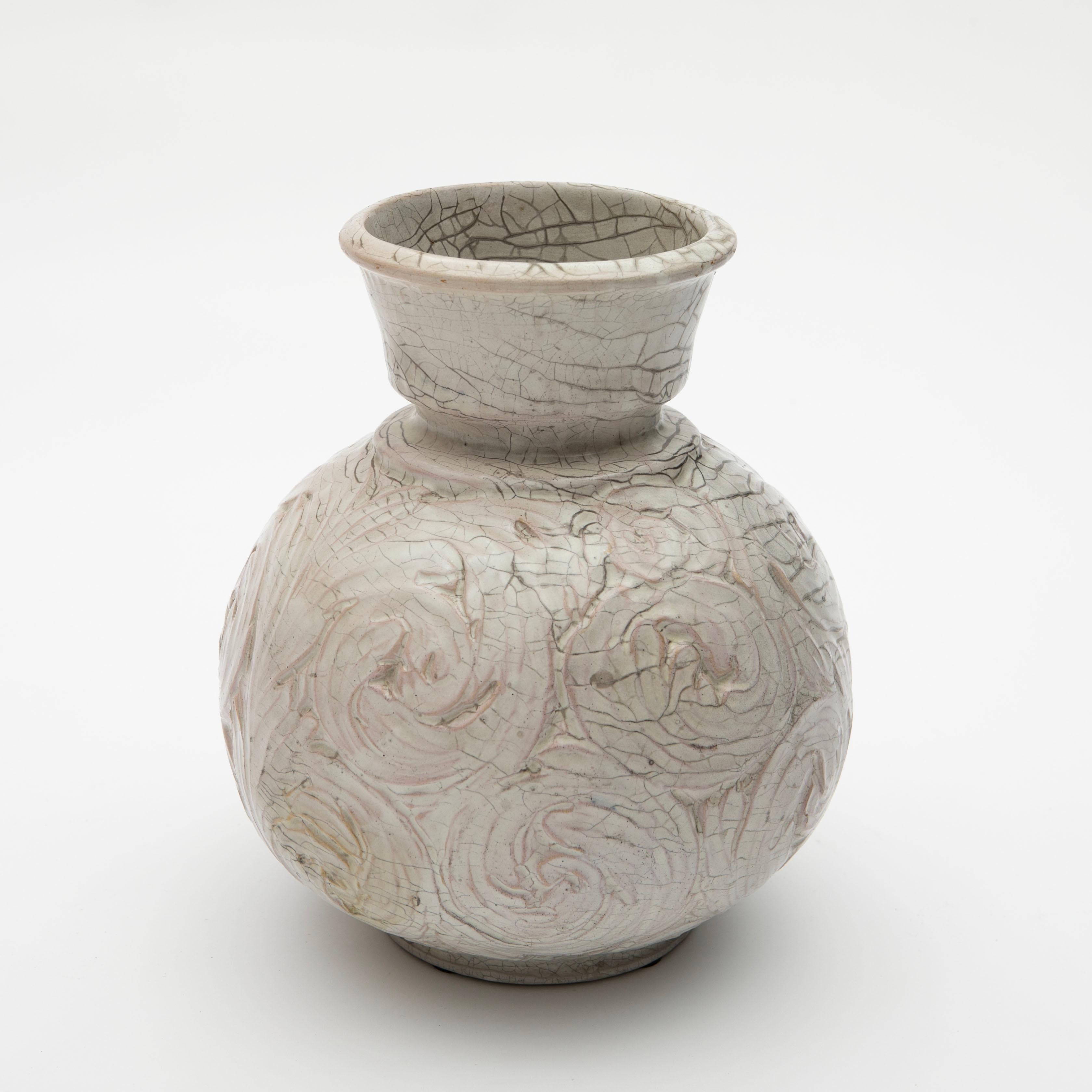 Sven Hammershøi Ceramic Vase for Kähler with Organic Pattern In Good Condition For Sale In Kastrup, DK