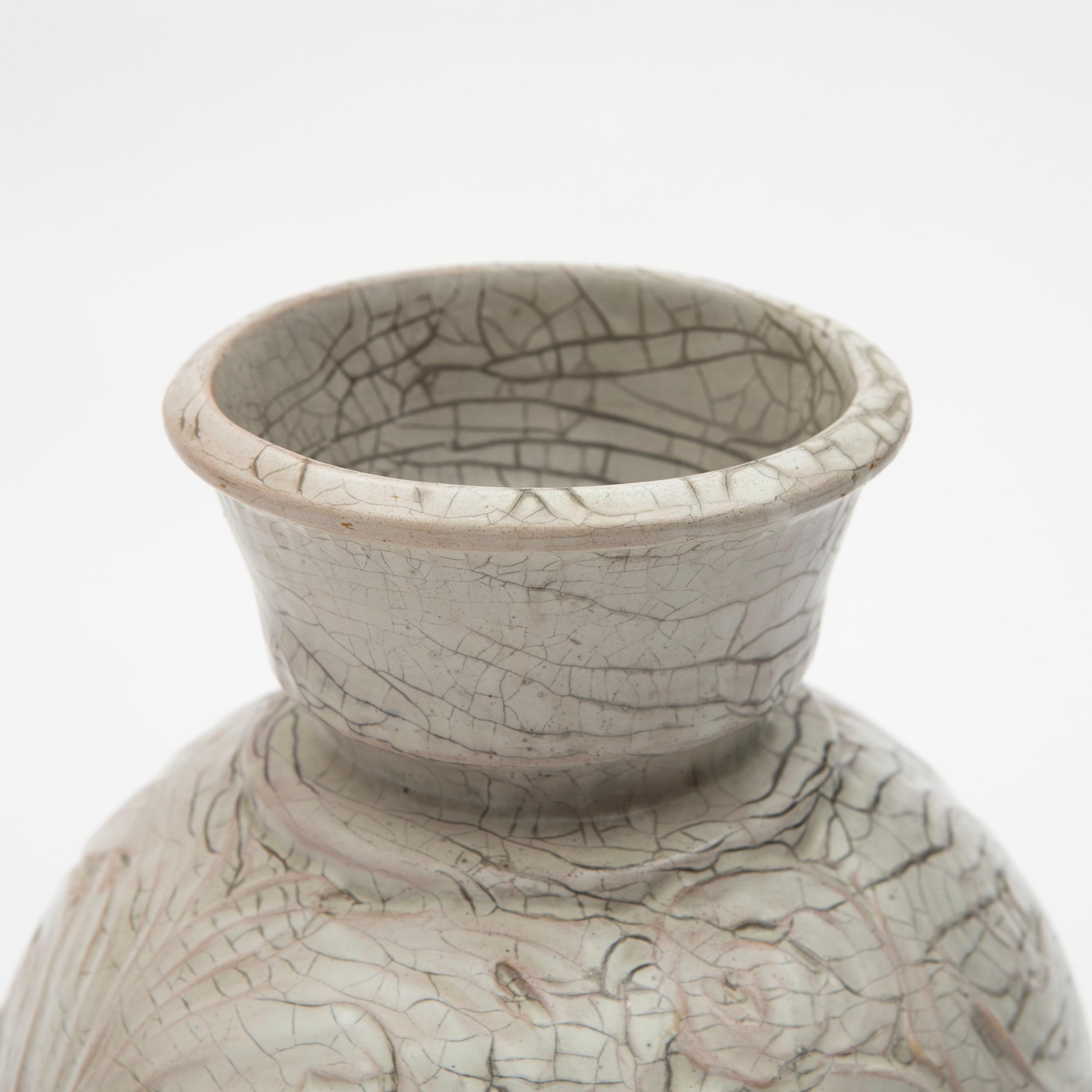 Stoneware Sven Hammershøi Ceramic Vase for Kähler with Organic Pattern For Sale