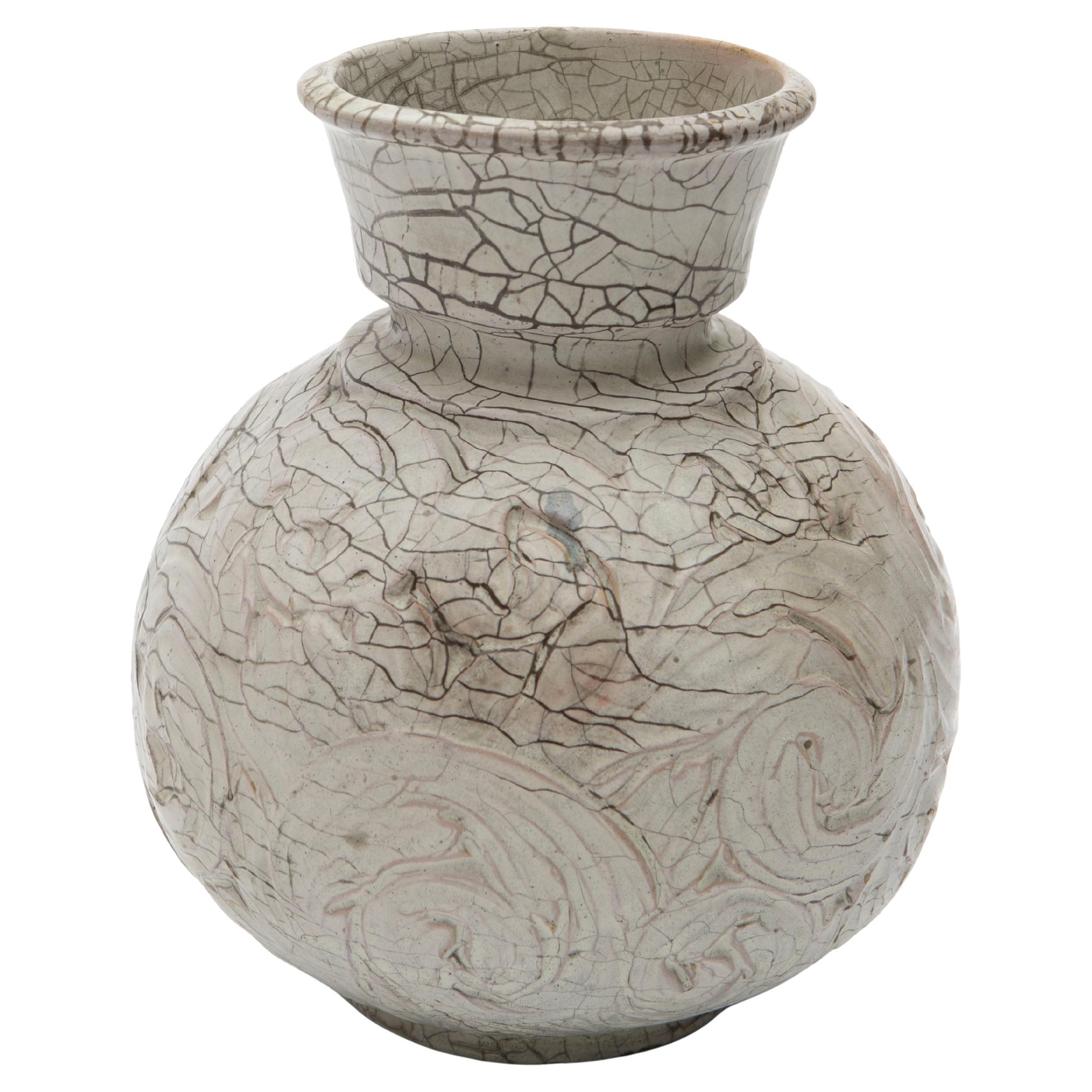 Sven Hammershøi Ceramic Vase for Kähler with Organic Pattern