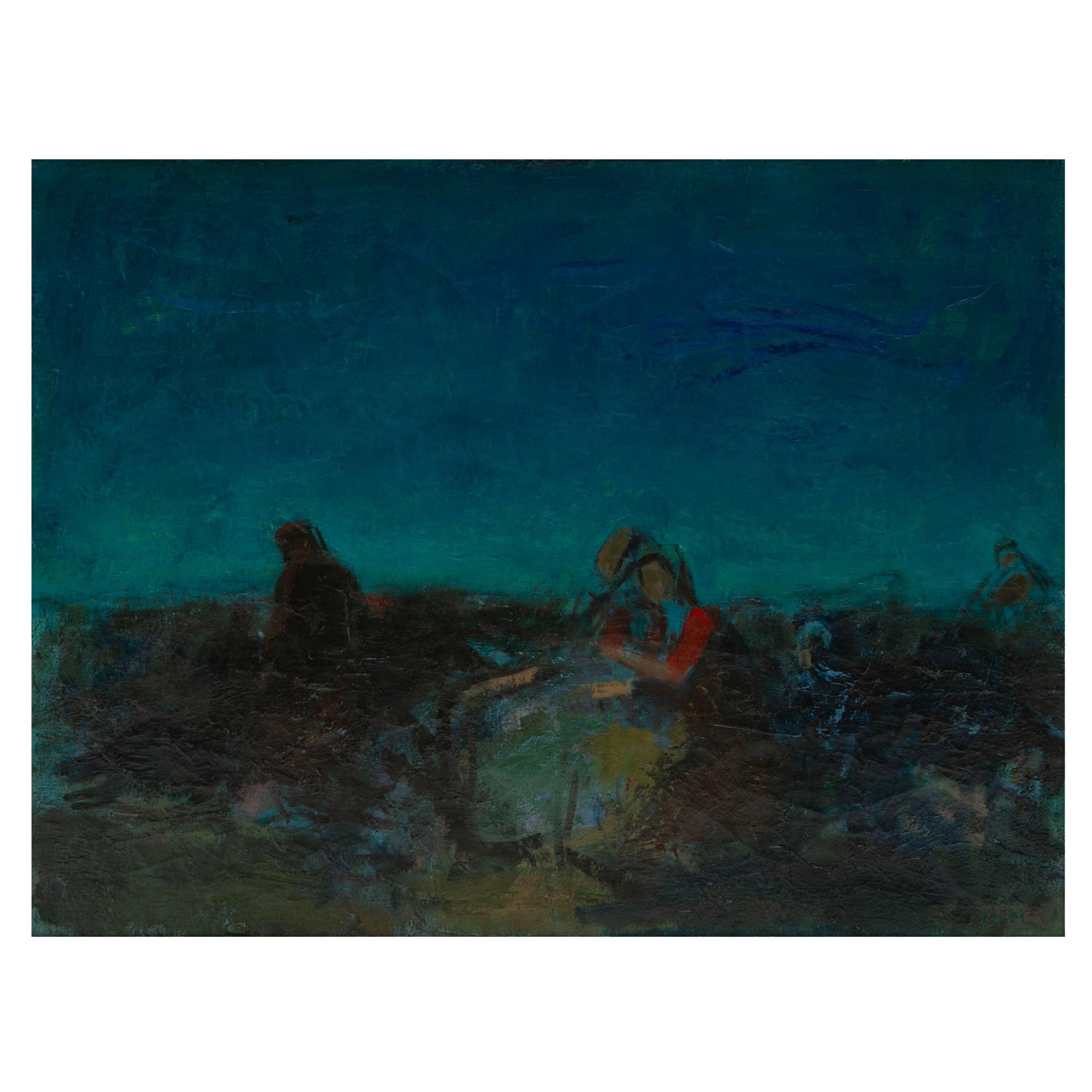Sven Havsten-Mikkelsen, Quadro "Notte d'estate" Olio su tela