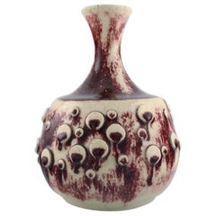 Sven Hofverberg, Sweden, Unique Vase in Glazed Ceramics, 1970s-1980s