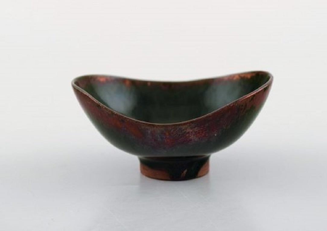 Ceramic Sven Hofverberg Swedish Ceramist, Three Unique Bowls, 1980s