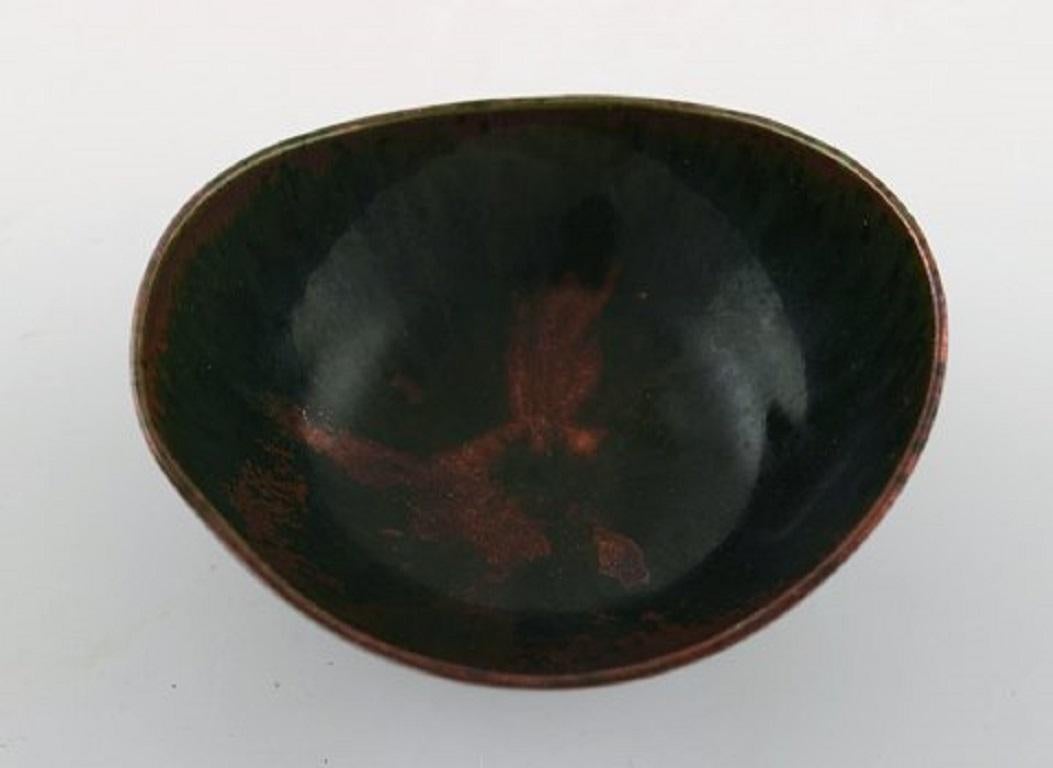 Sven Hofverberg Swedish Ceramist, Three Unique Bowls, 1980s 1