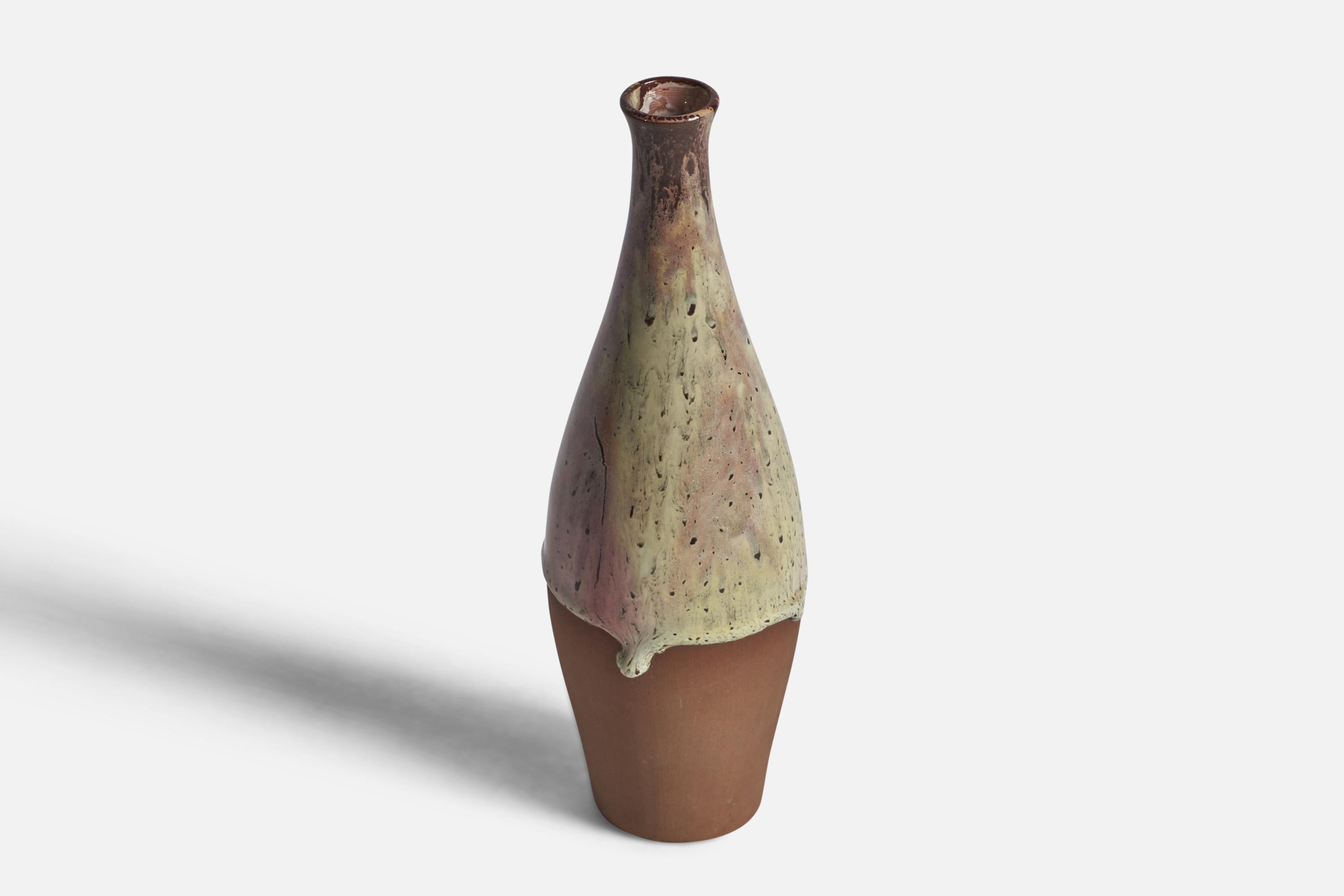 Post-Modern Sven Hofverberg, Small Vase, Stoneware, Sweden, 1970s For Sale
