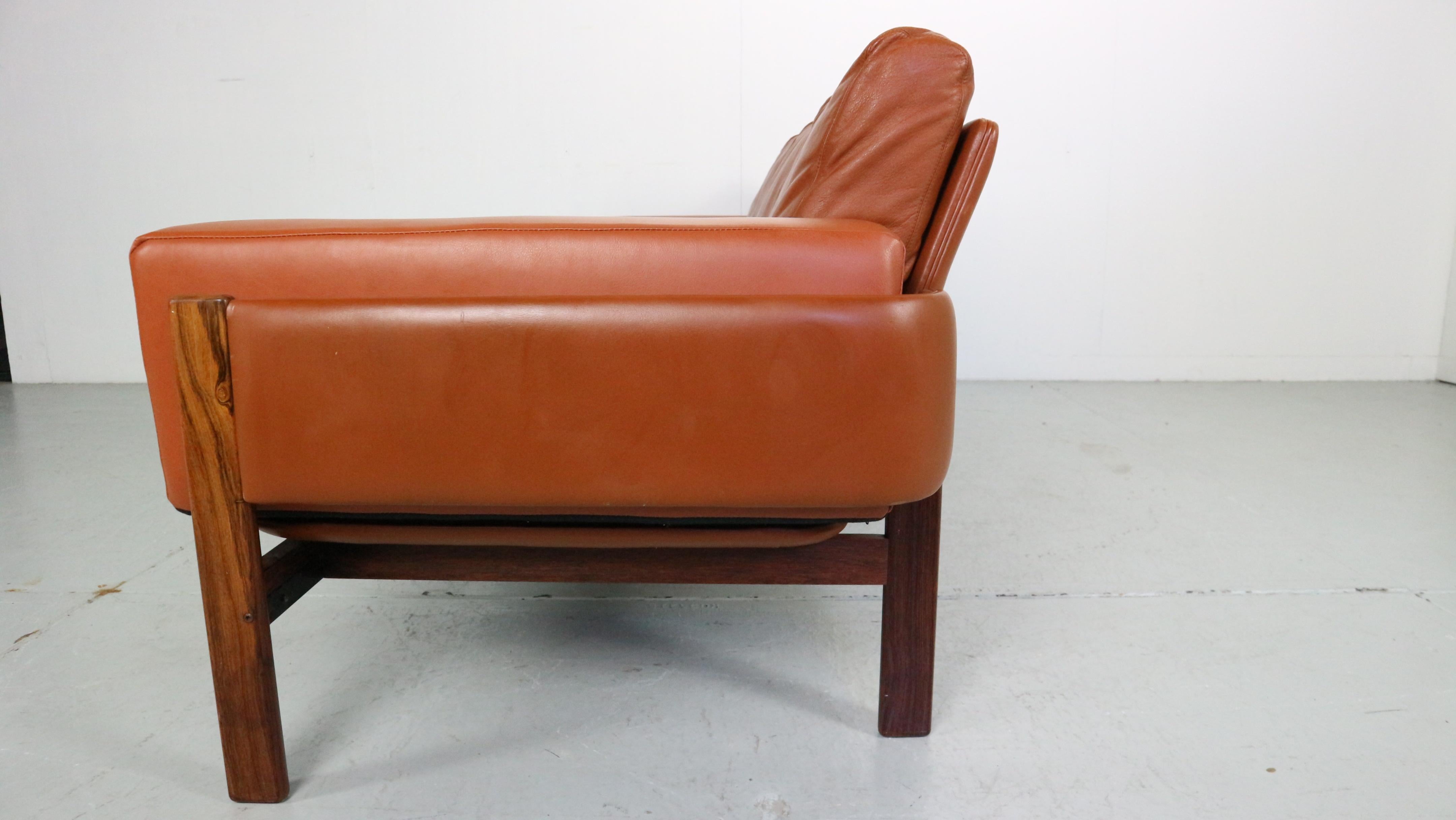 Sven Ivar Dysthe  4-Seater Congac Leather Sofa for Dokka Møbler, 1960's Norway 4