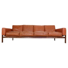 Used Sven Ivar Dysthe  4-Seater Congac Leather Sofa for Dokka Møbler, 1960's Norway