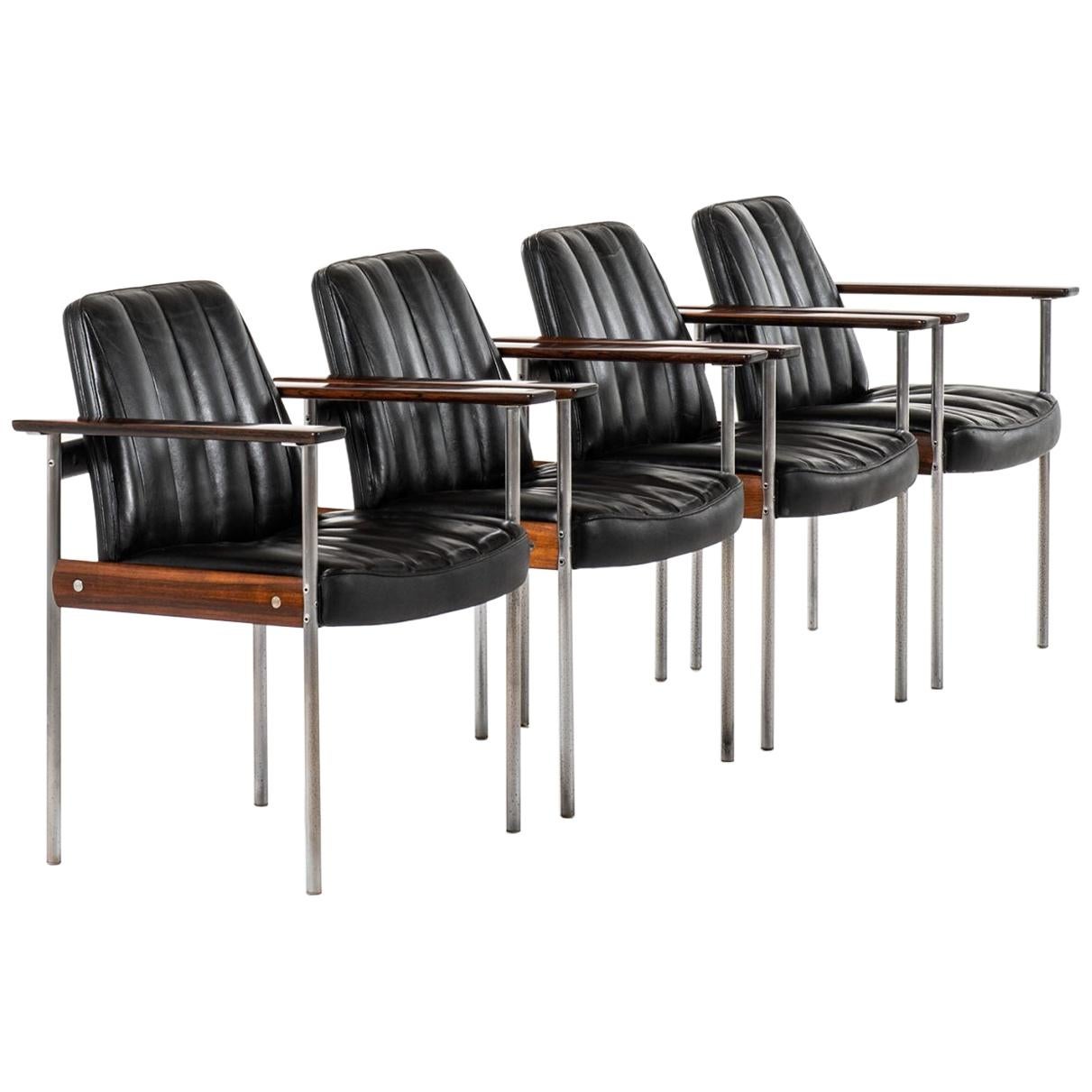 Sven Ivar Dysthe Armchairs Model 1001 Produced by Dokka møbler in Norway For Sale