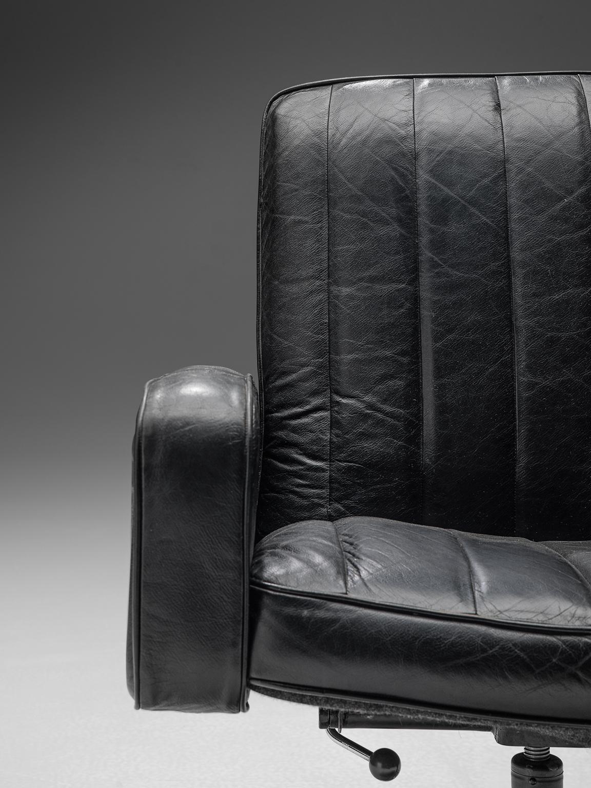 Sven Ivar Dysthe Desk Chair in Black Leather 2