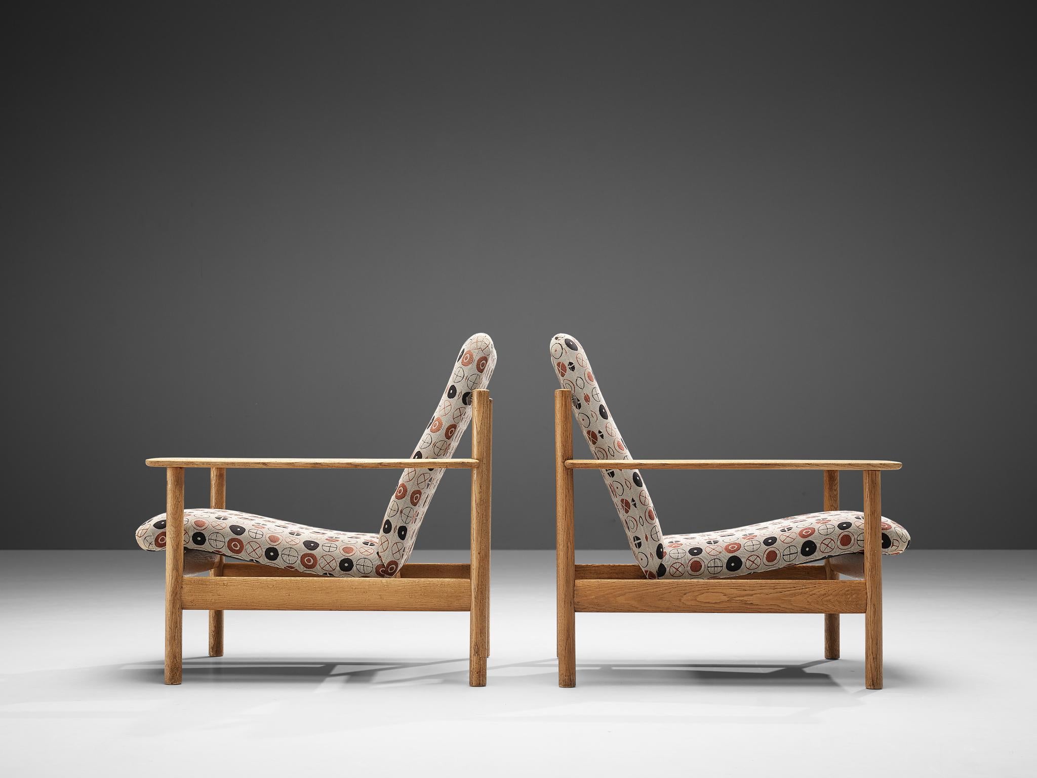 Scandinavian Modern Sven Ivar Dysthe for Dokka Møbler Pair of Lounge Chairs in Charles&Ray Eames Fab