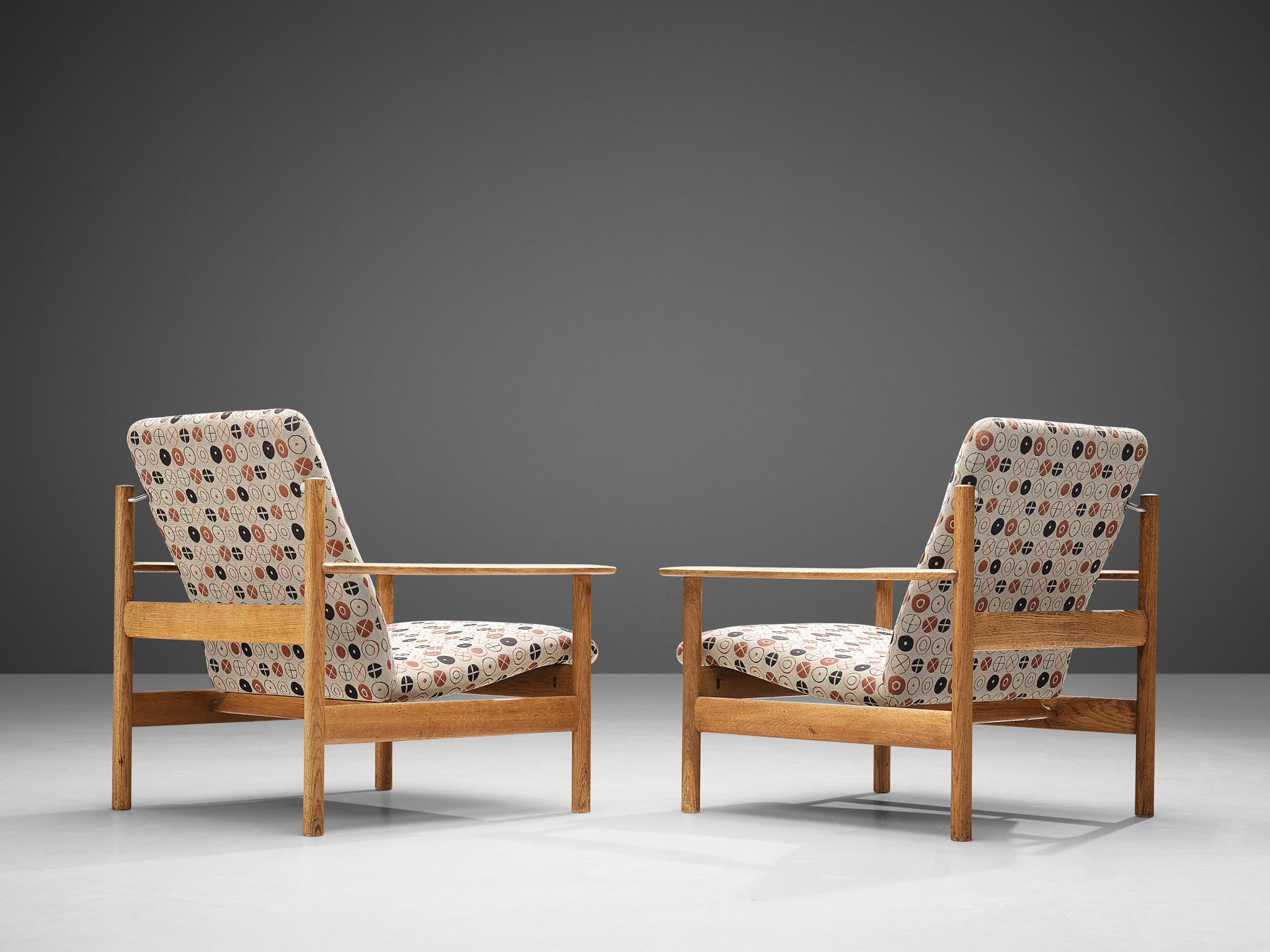 Mid-20th Century Sven Ivar Dysthe for Dokka Møbler Pair of Lounge Chairs in Eames Upholstery For Sale