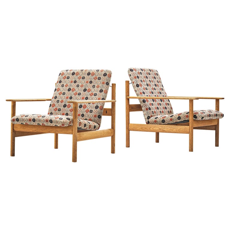 Sven Ivar Dysthe for Dokka Møbler Pair of Lounge Chairs in Eames Upholstery For Sale