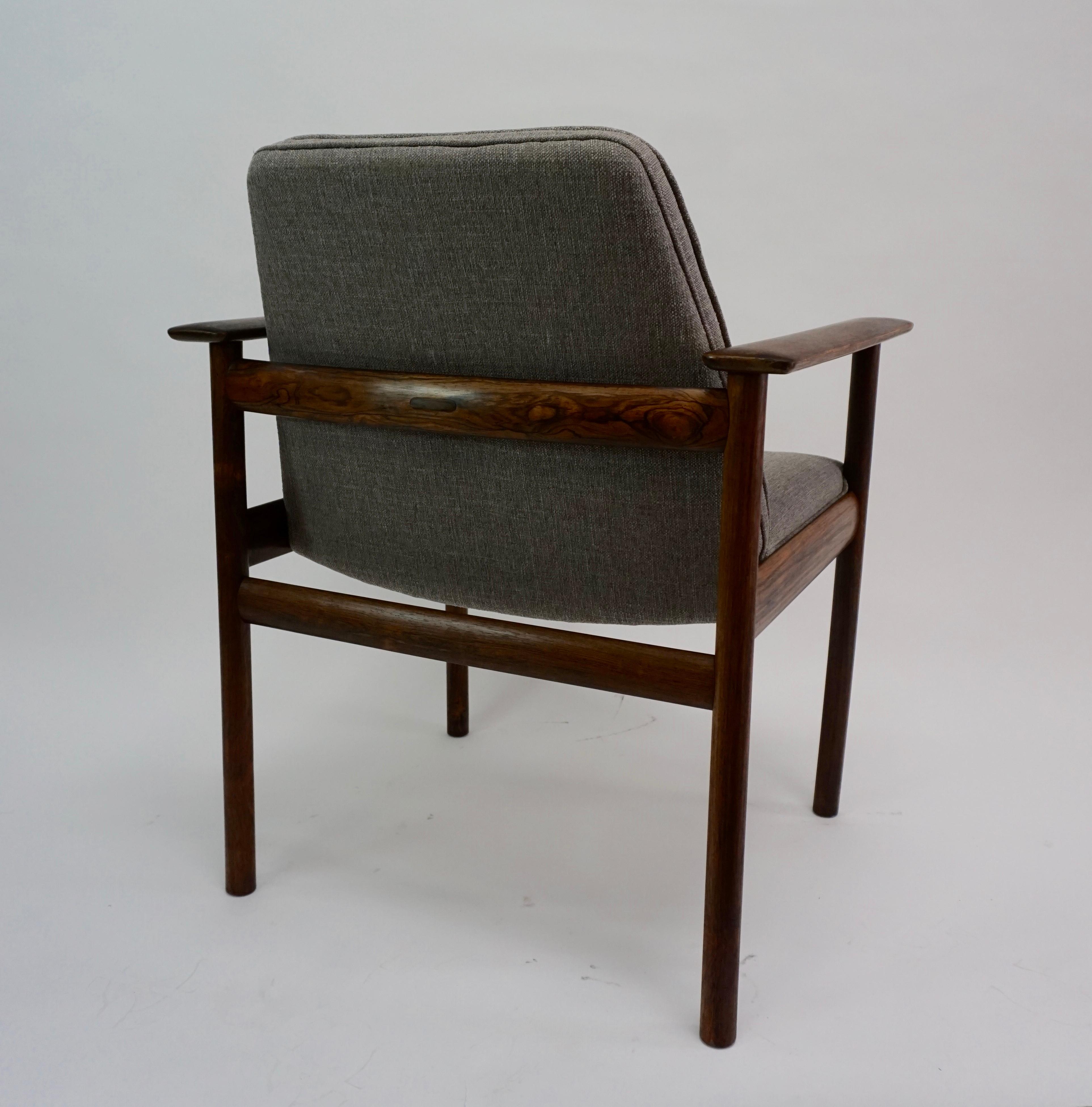 Sven Ivar Dysthe for Dokka Pair of Rosewood Armchairs In Excellent Condition In Hudson, NY