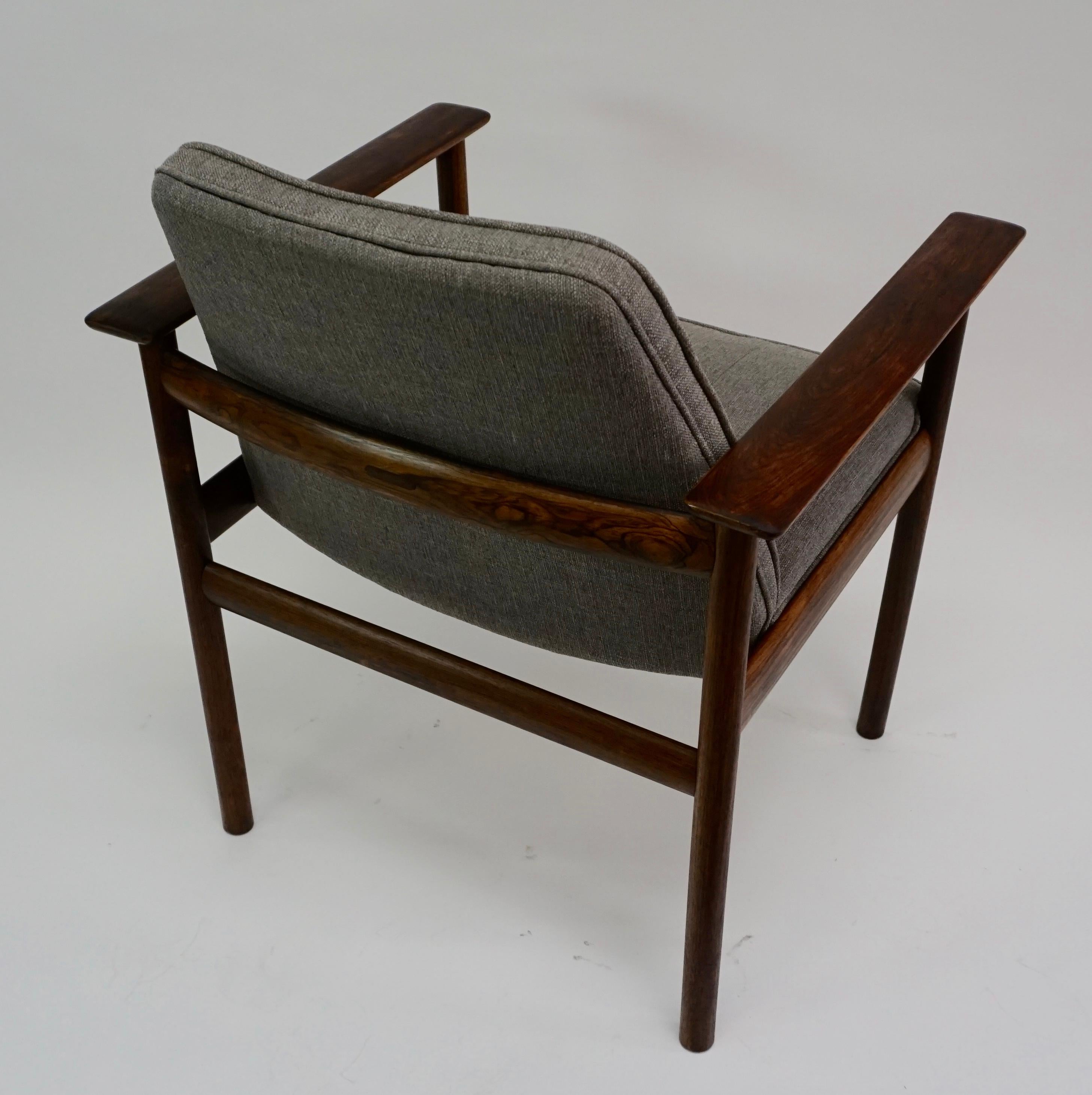 Mid-20th Century Sven Ivar Dysthe for Dokka Pair of Rosewood Armchairs