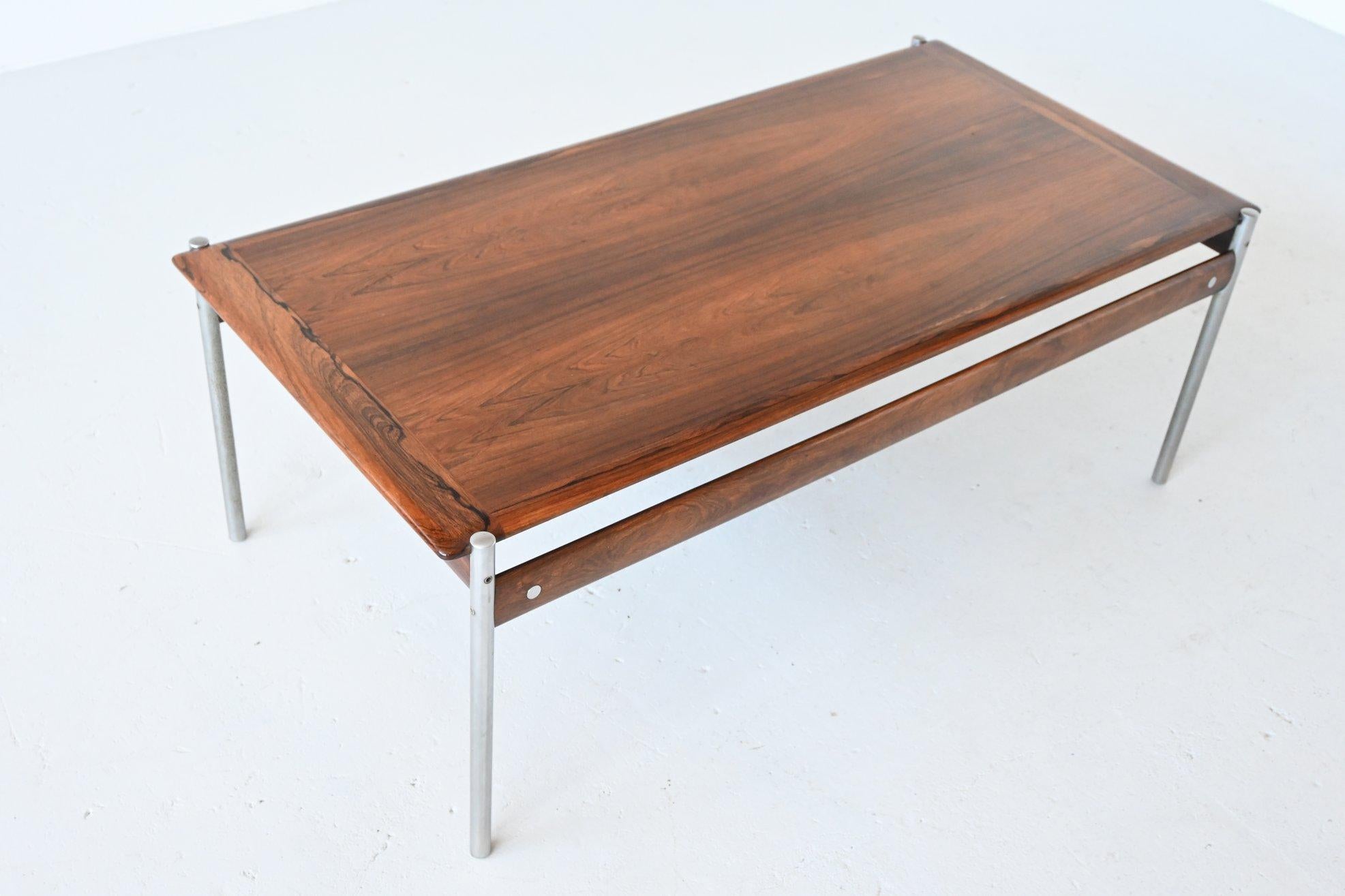 Mid-20th Century Sven Ivar Dysthe Model 1001 Rosewood Coffee Table Dokka Mobler, Norway, 1959