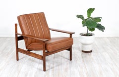 Sven Ivar Dysthe Model-1001 Rosewood & Cognac Leather Lounge Chair for Dokka Møb