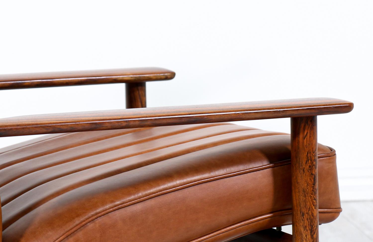 Sven Ivar Dysthe Model-1001 Rosewood & Cognac Leather Lounge Chair for Dokka Møb 1