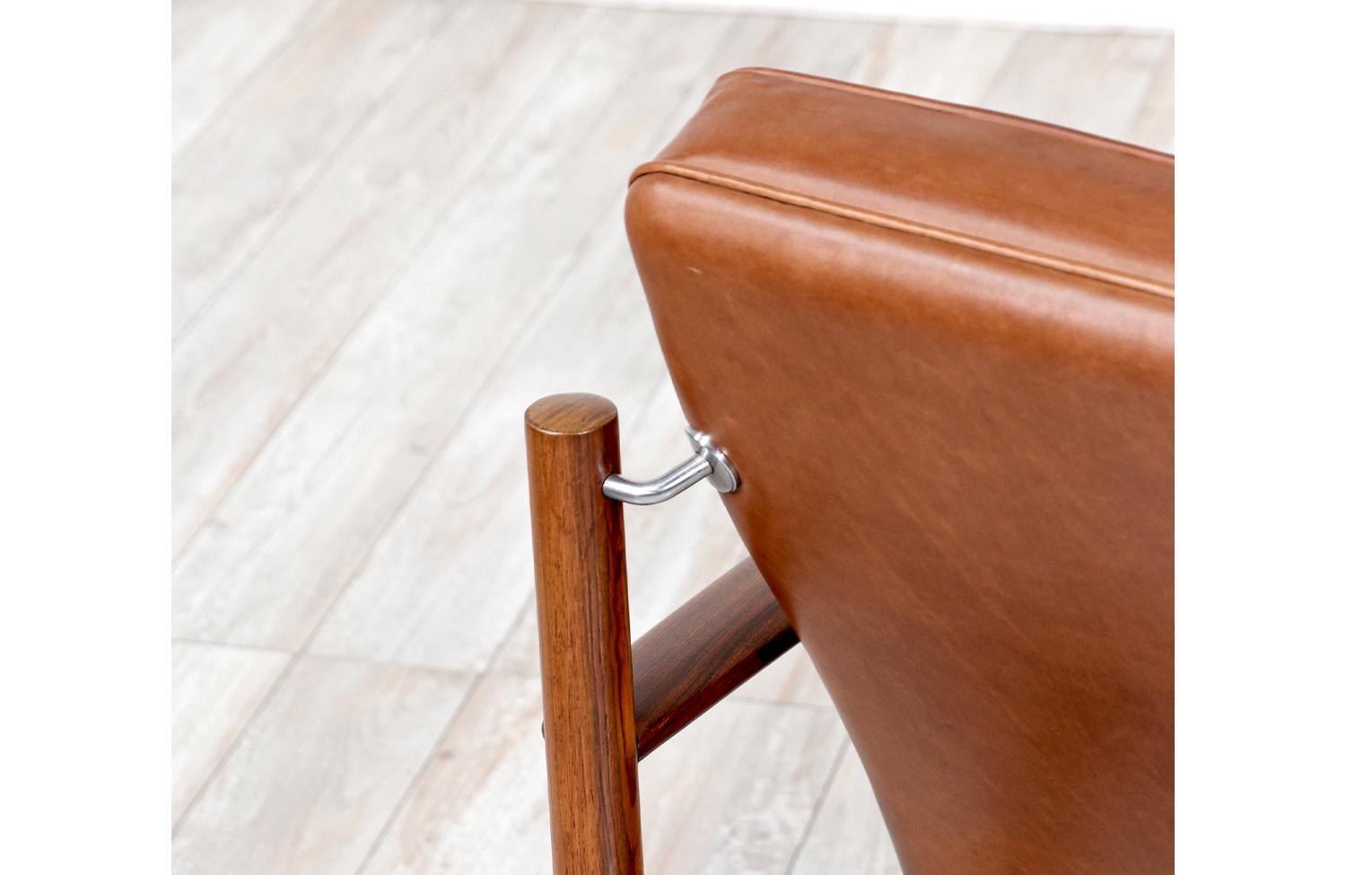 Sven Ivar Dysthe Model-1001 Rosewood & Cognac Leather Lounge Chair for Dokka Møb 2
