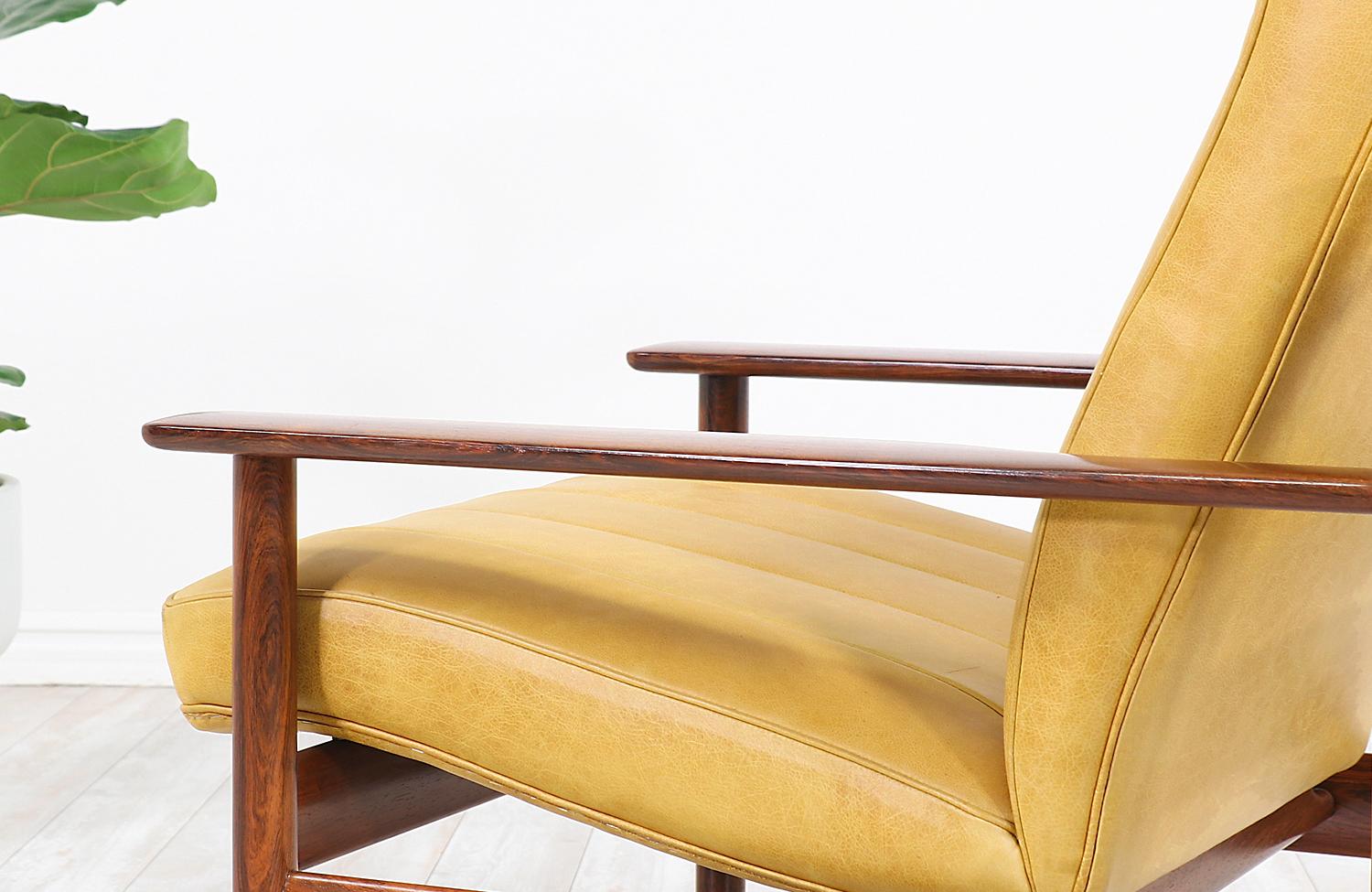 Sven Ivar Dysthe Model-1001 Rosewood and Leather Lounge Chair for Dokka Møbler 4