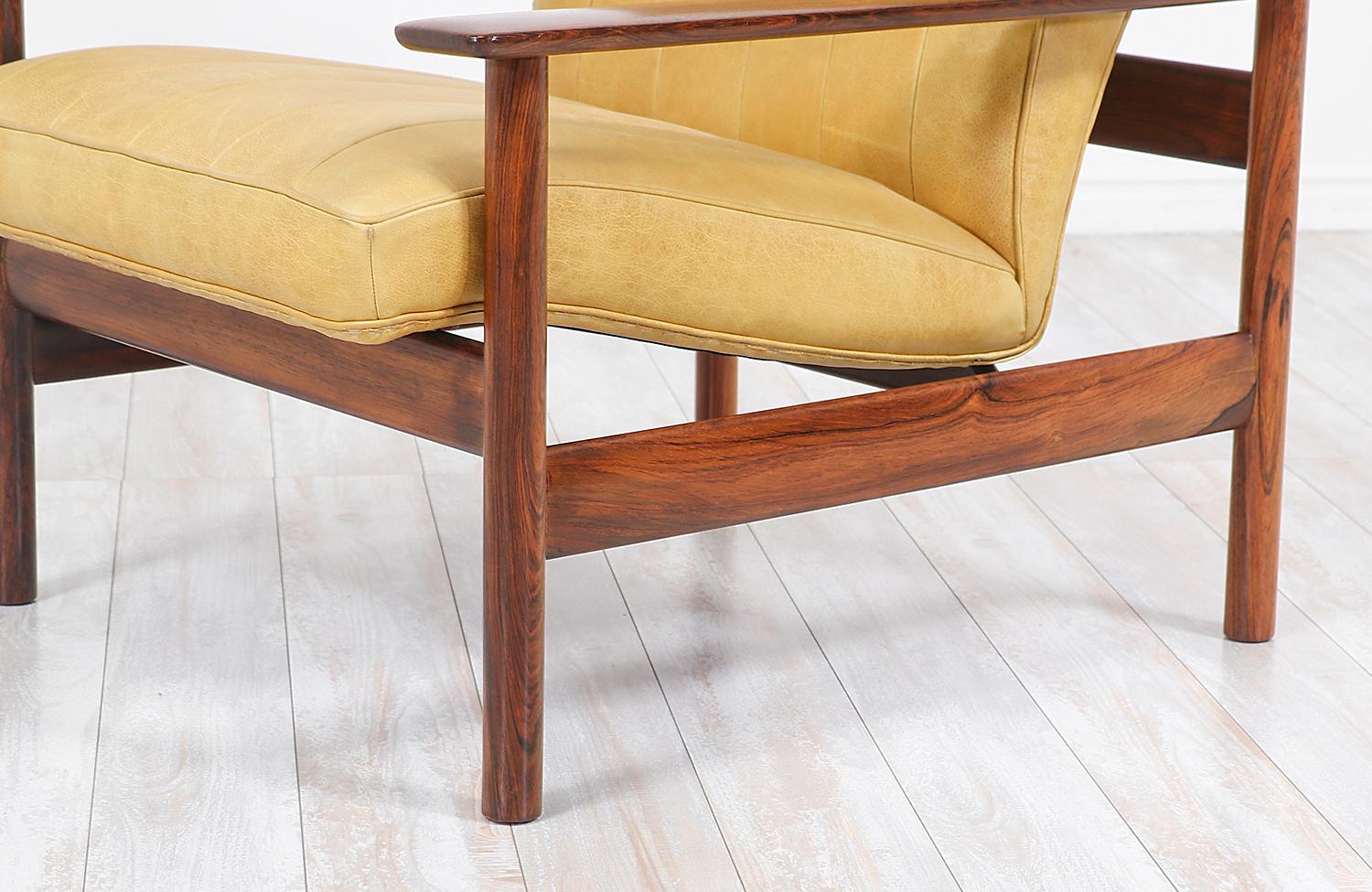Sven Ivar Dysthe Model-1001 Rosewood and Leather Lounge Chair for Dokka Møbler 6