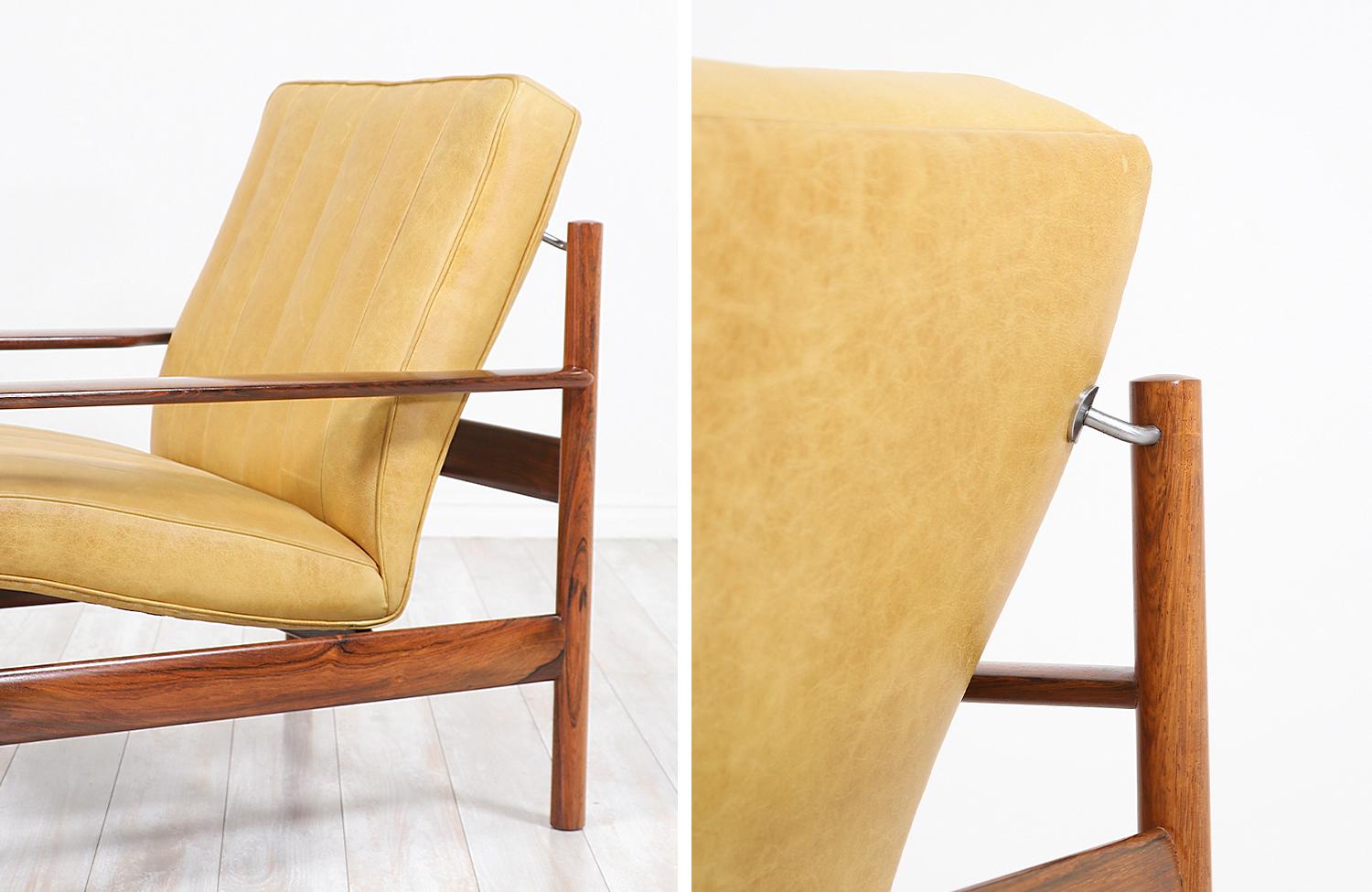 Sven Ivar Dysthe Model-1001 Rosewood and Leather Lounge Chair for Dokka Møbler 7