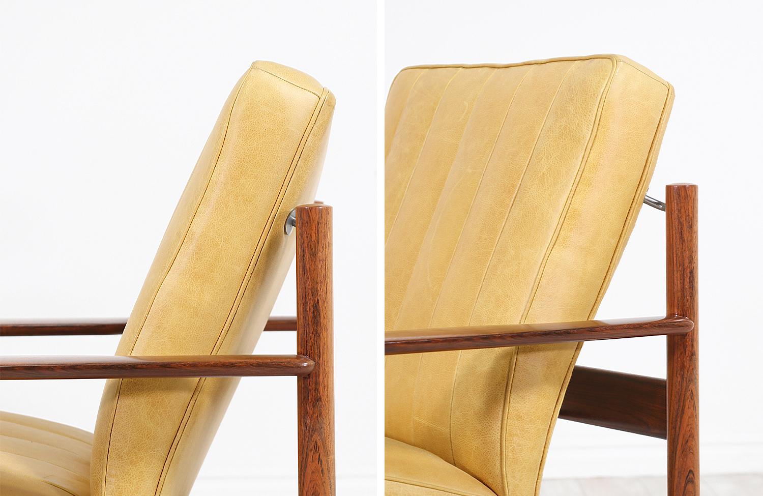 Sven Ivar Dysthe Model-1001 Rosewood and Leather Lounge Chair for Dokka Møbler 7