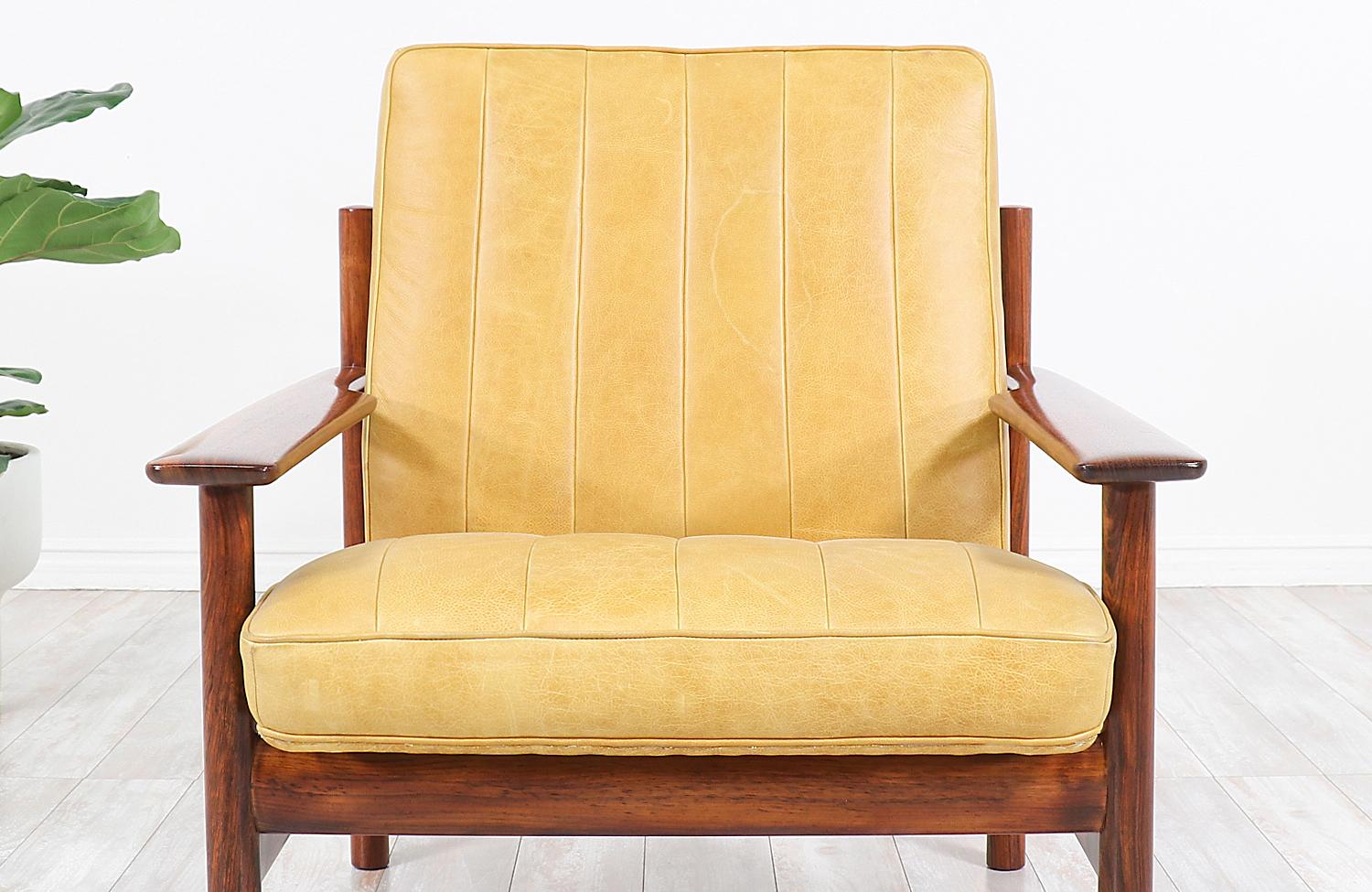 Sven Ivar Dysthe Model-1001 Rosewood and Leather Lounge Chair for Dokka Møbler 2