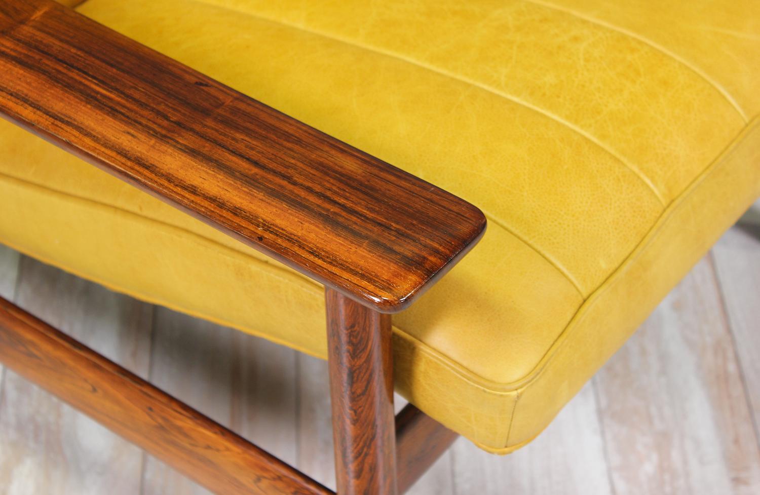 Sven Ivar Dysthe Rosewood and Leather Lounge Chair for Dokka Møbler 2