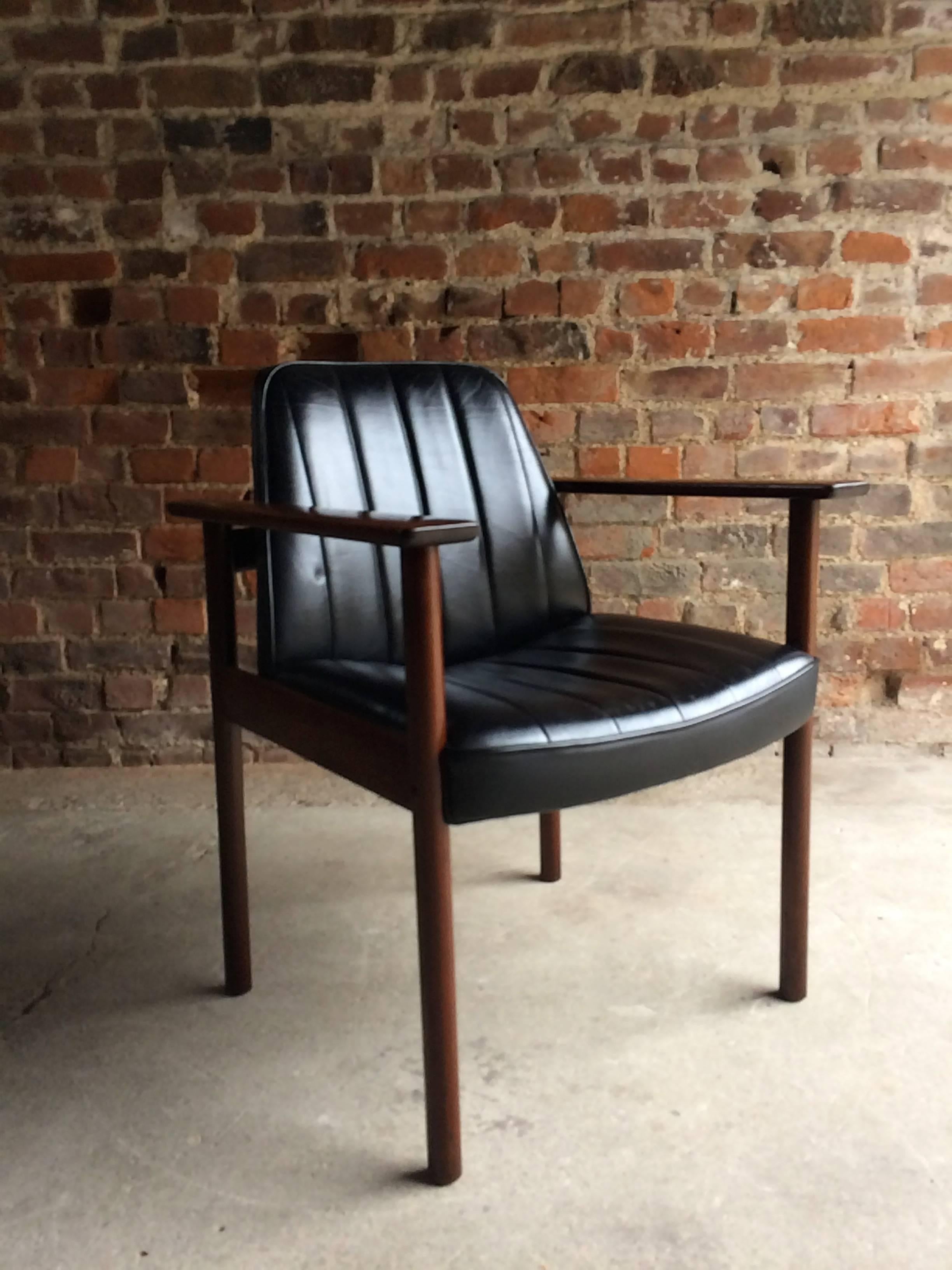 Mid-Century Modern Sven Ivar Dysthe Rosewood Armchair for Dokka Mobler Danish, 1960