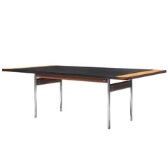 Sven Ivar Dysthe Table in Rosewood and Black Leather