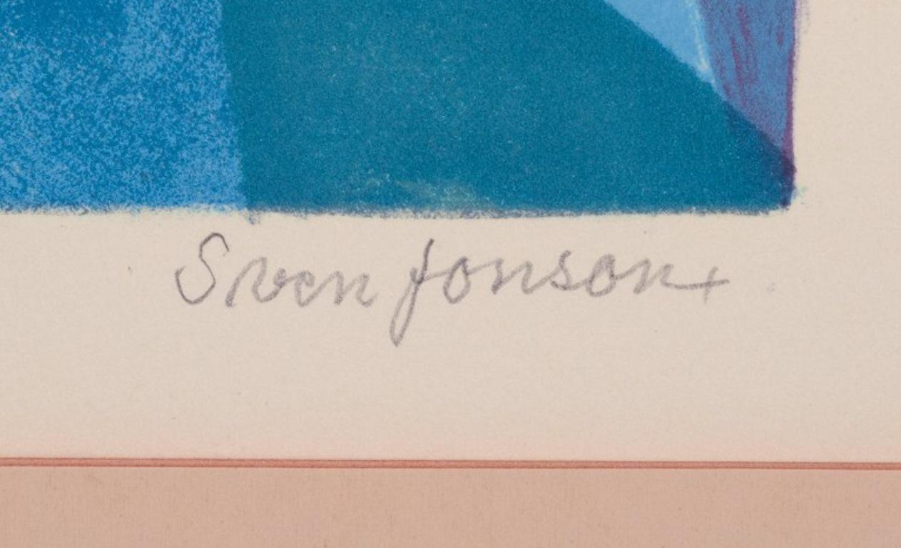 Sven Jonson (1902-1981), Swedish artist. Color lithograph on paper. Spacecraft. For Sale 2