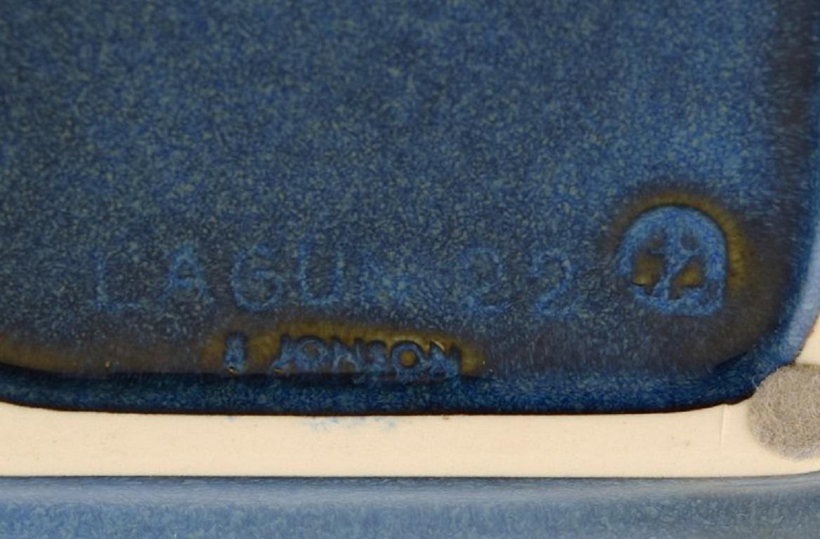 Sven Jonson '1919-1989' Gustavsberg, Schachtel mit Lagunenbesatz aus glasiertem Steingut (Glasiert) im Angebot