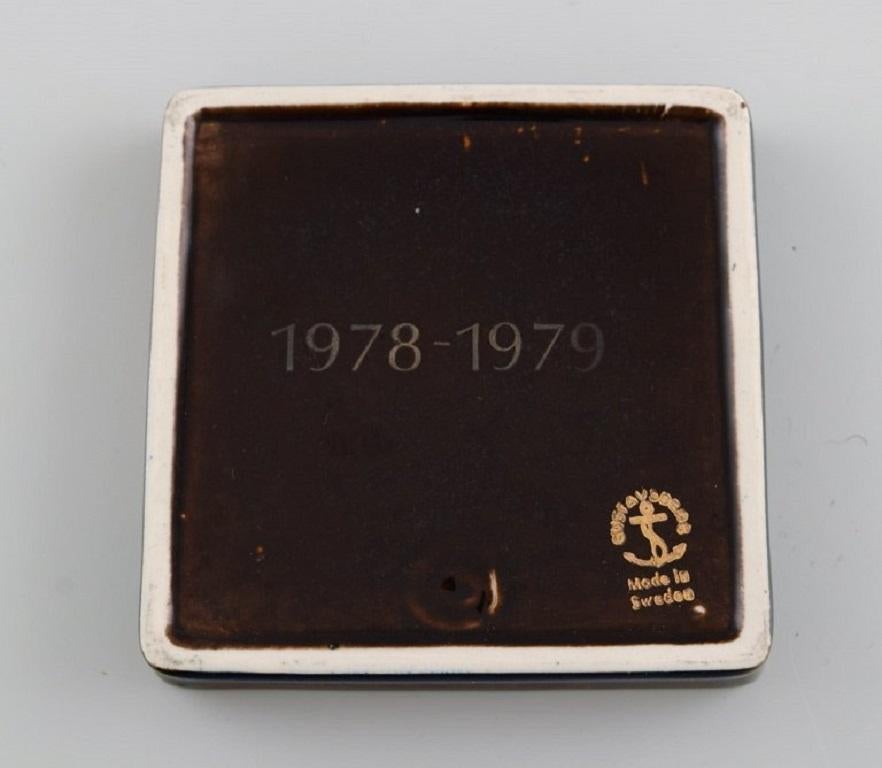 Sven Jonson '1919-1989' Gustavsberg, tres pequeños platos Lagun, años 70 Glaseado en venta