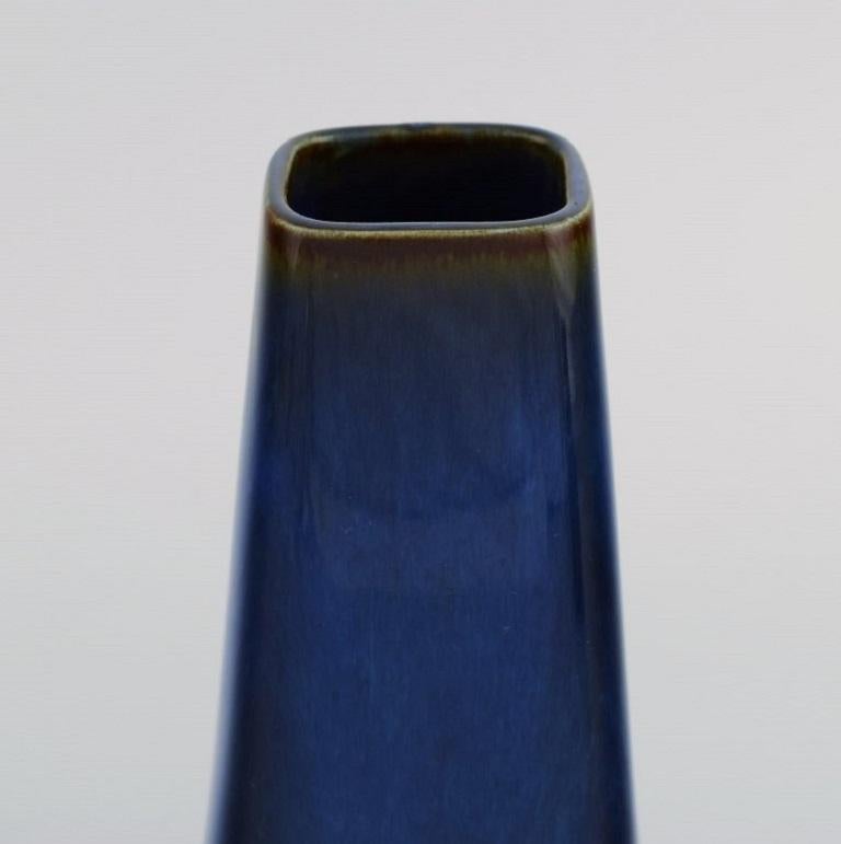 Scandinave moderne Sven Jonson pour Gustavsberg. Vase et bol Lagun en grès émaillé en vente