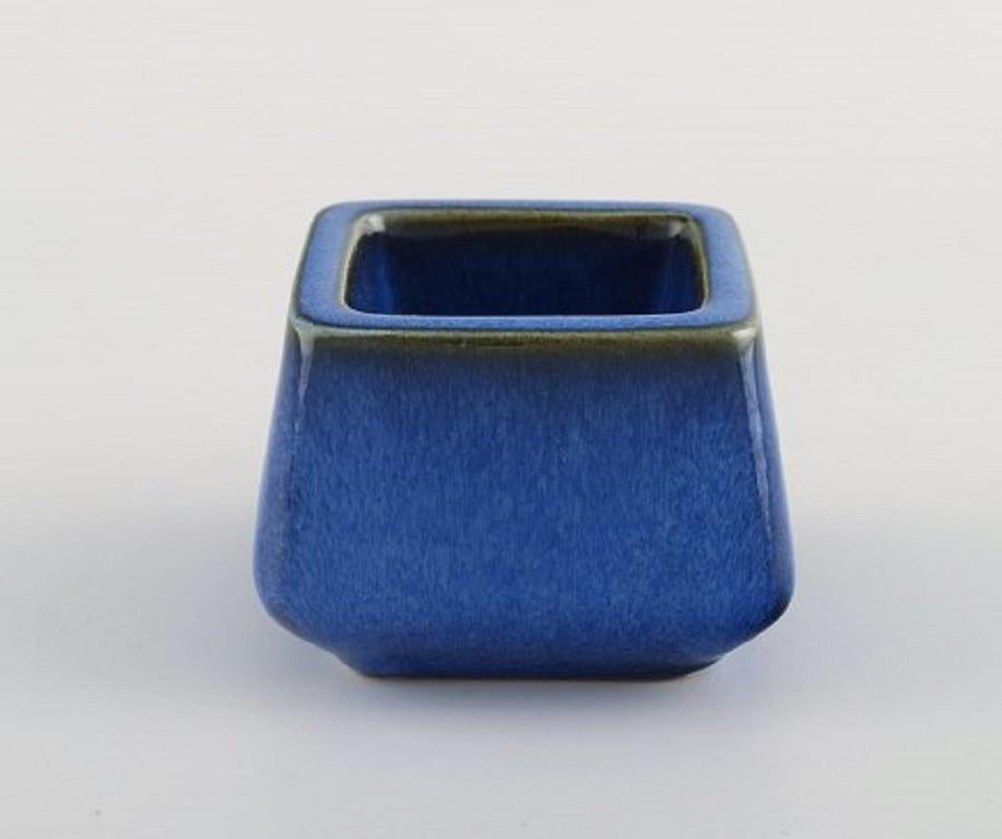 Swedish Sven Jonson for Gustavsberg, Lagun Vase and Bowl in Glazed Stoneware For Sale