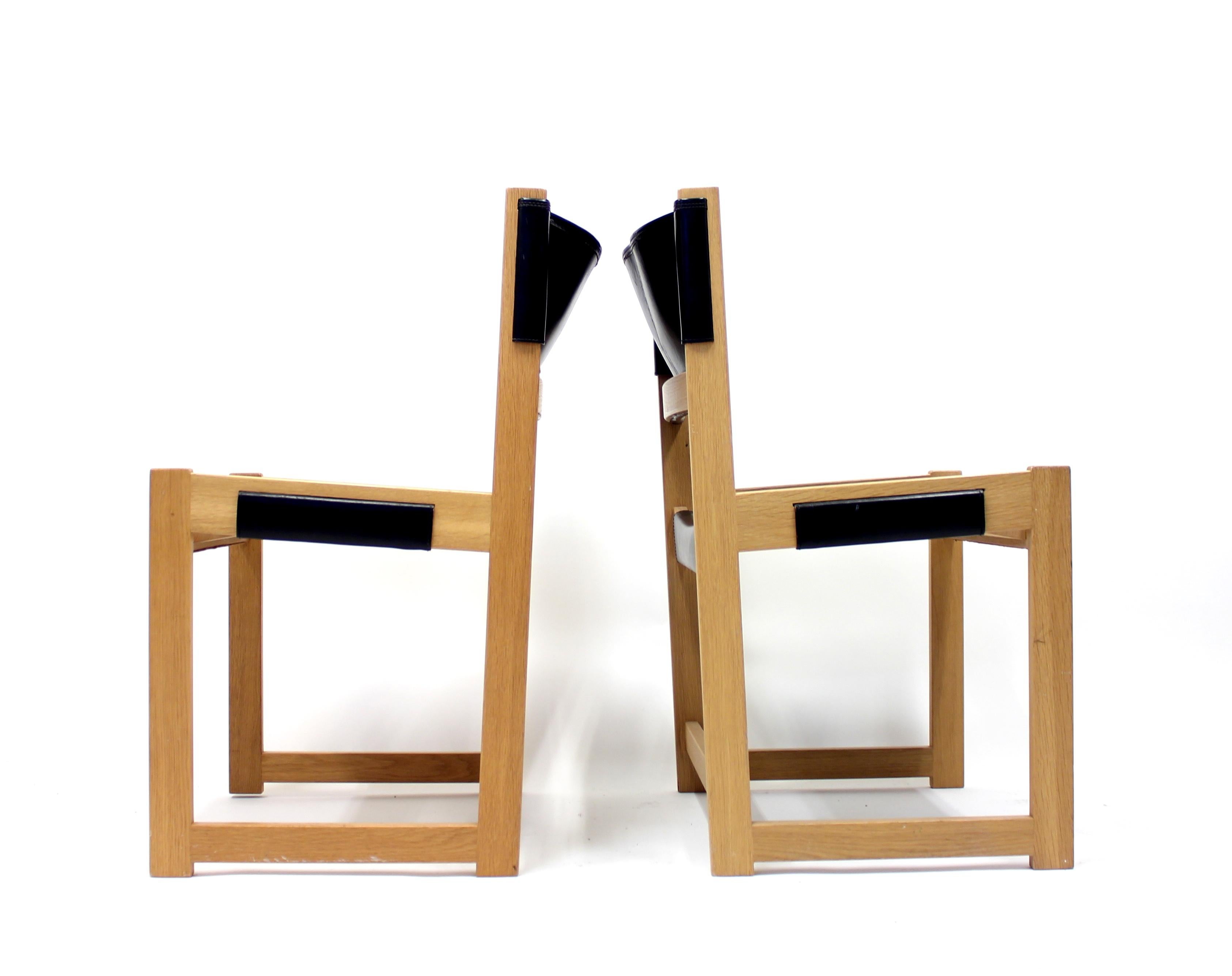 Leather Sven Kai Larsen Chairs for Nordiska Kompaniet, Set of 2