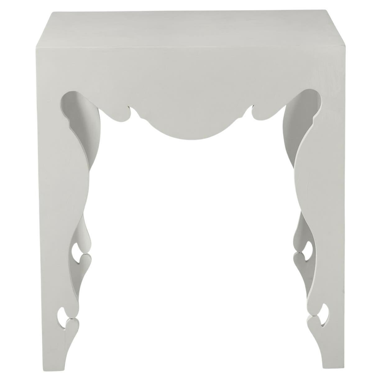 Sven Lamp Table - French White Plaster en venta