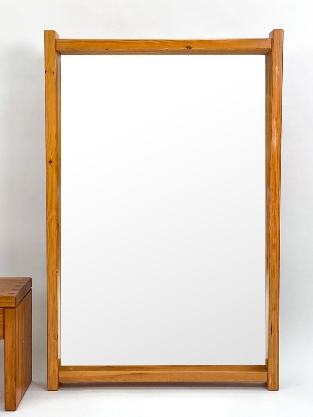 Scandinavian Modern Sven Larsson Danish Mid-Century Pine Hall Mirror & Chest/Bench For Sale