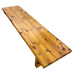 Sven Larsson Table basse ou console banc en pin scandinave brutaliste