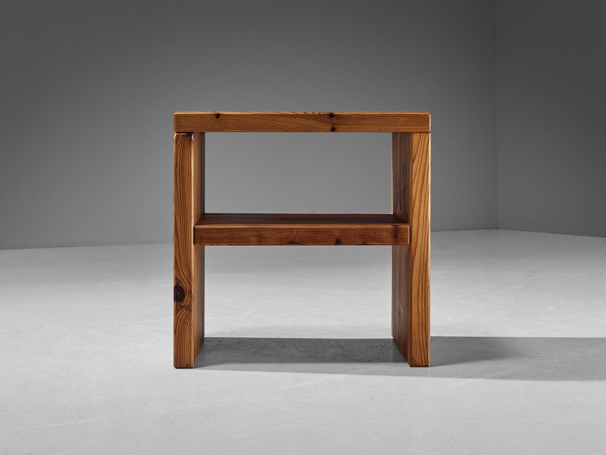 Swedish Sven Larsson Side Table in Solid Pine For Sale