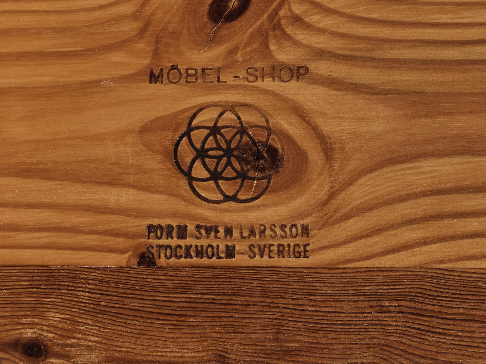 Sven Larsson Side Table in Solid Pine For Sale 2