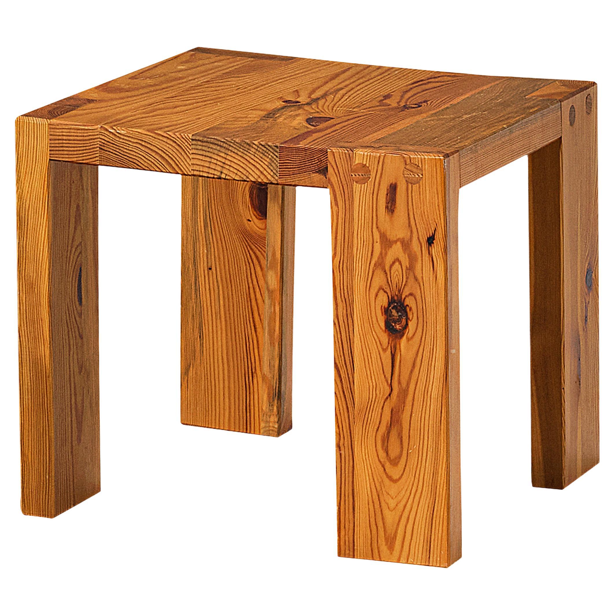 Sven Larsson Side Table in Solid Pine  For Sale