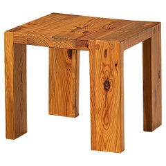 Vintage Sven Larsson Side Table in Solid Pine 