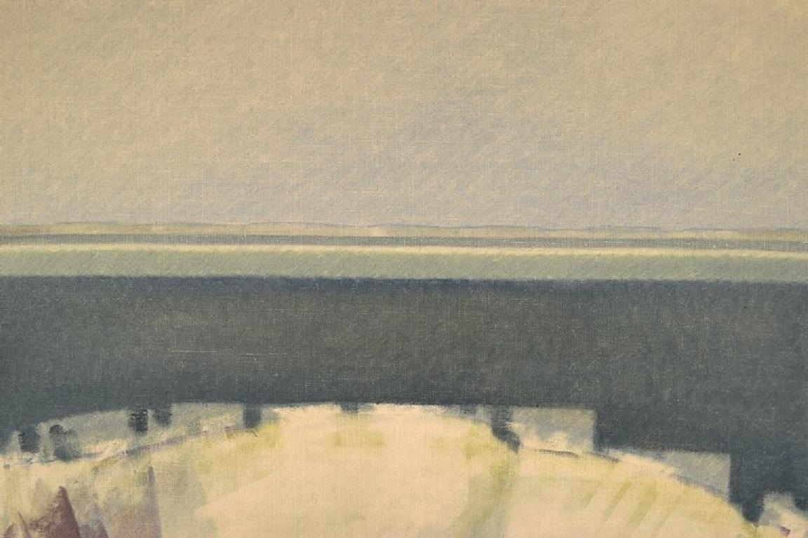 Sven Lignell, Swedish Artist, Oil on Canvas, Modernist Landscape, 1960's In Excellent Condition In København, Copenhagen