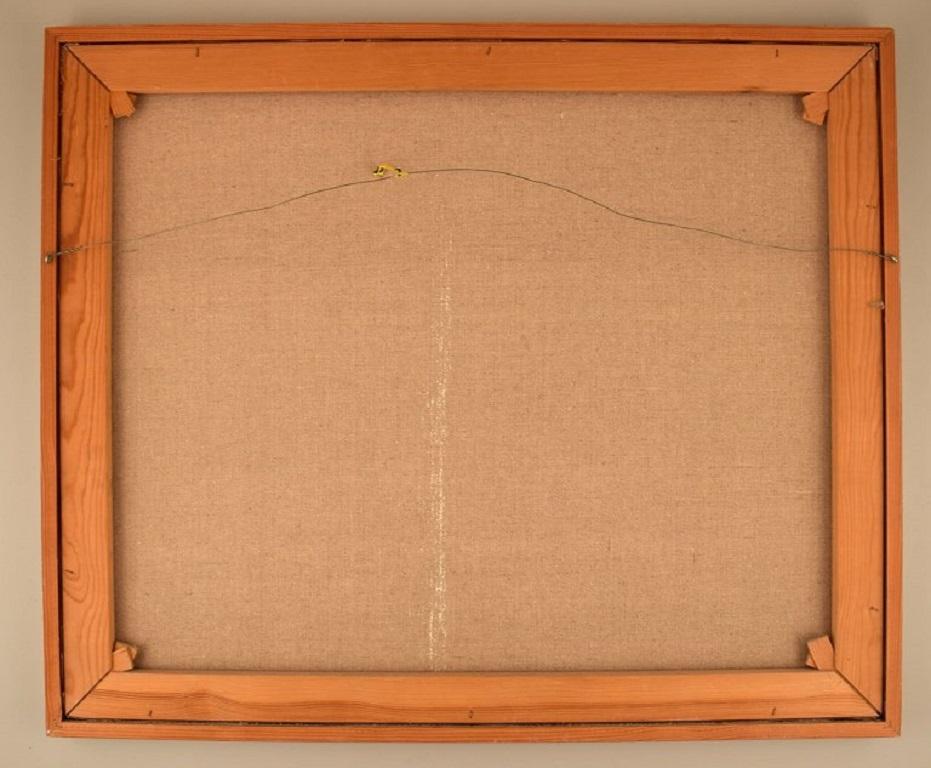 Sven Lignell, Swedish Artist, Oil on Canvas, Modernist Landscape, 1960's 2