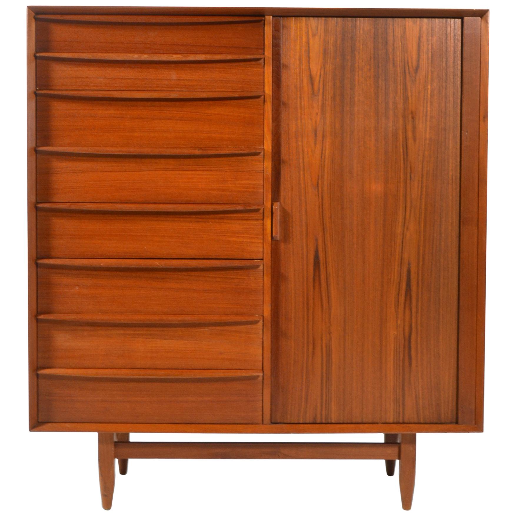 Sven Madsen Teak Gentleman's Chest by Falster Mobelfabrik