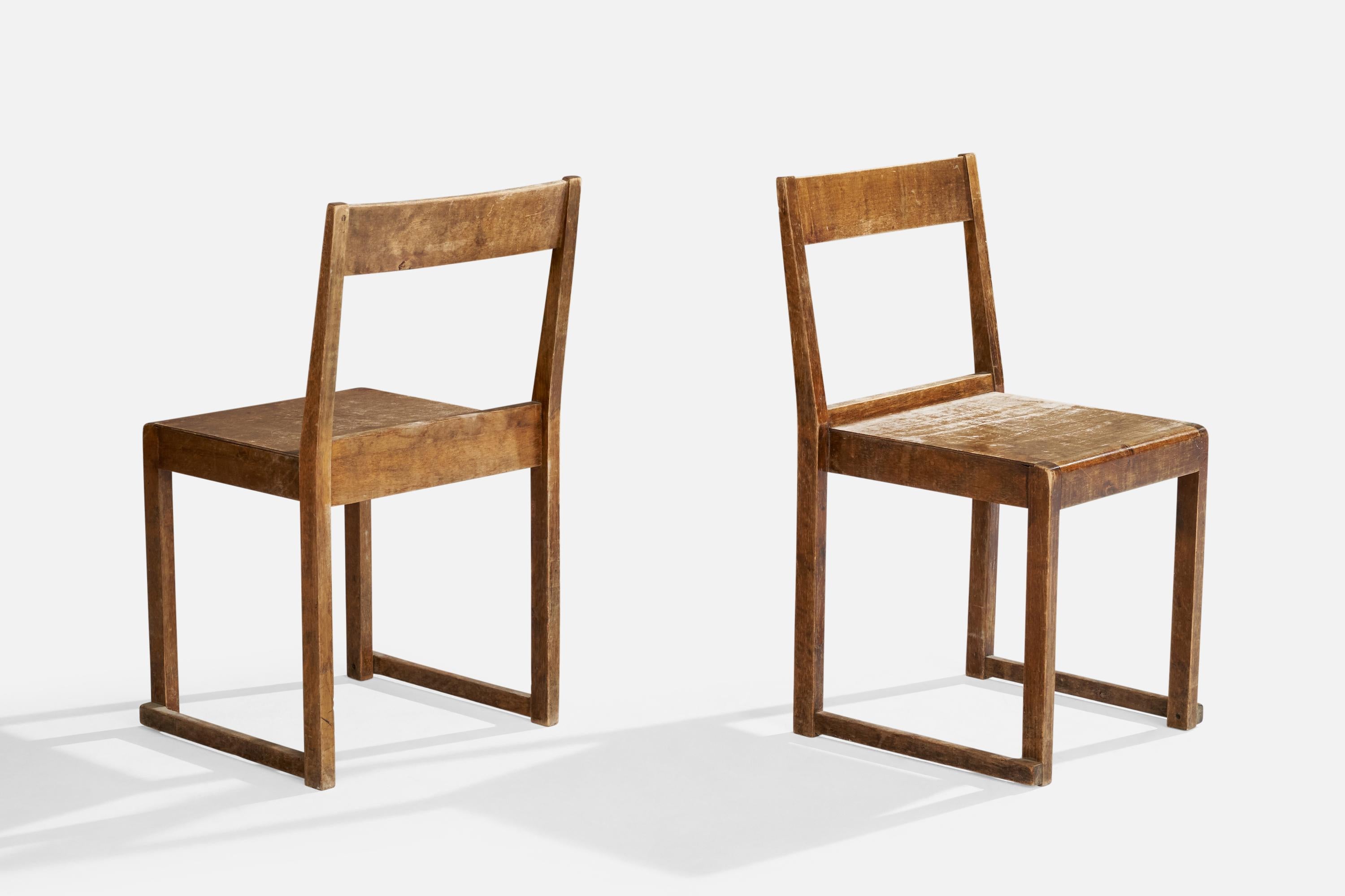 Sven Markelius, Esszimmerstühle, Birke, Schweden, 1940er Jahre im Angebot 3