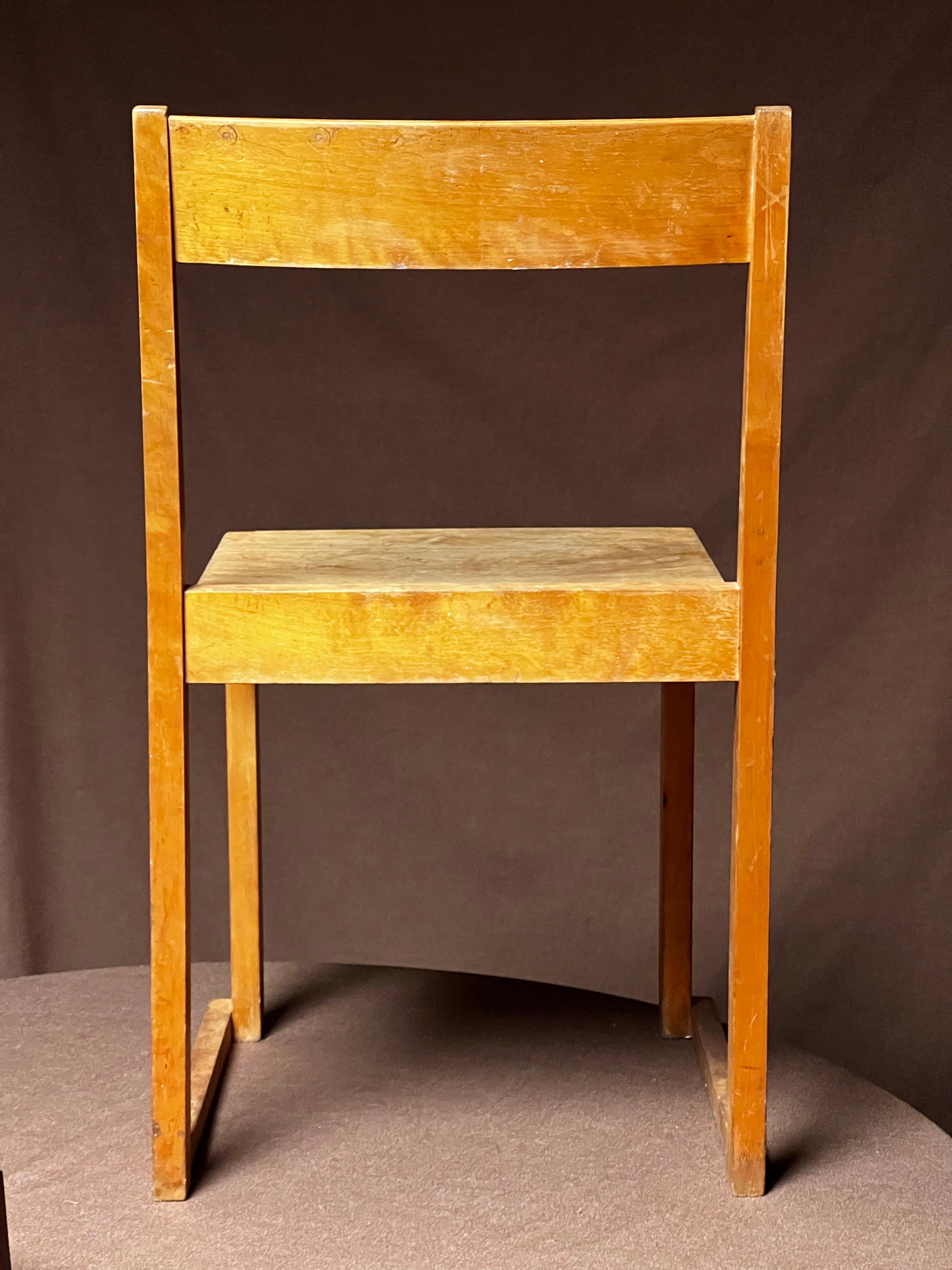 Swedish Sven Markelius modernist stacking chair mint condition 1931 flat seat rare For Sale