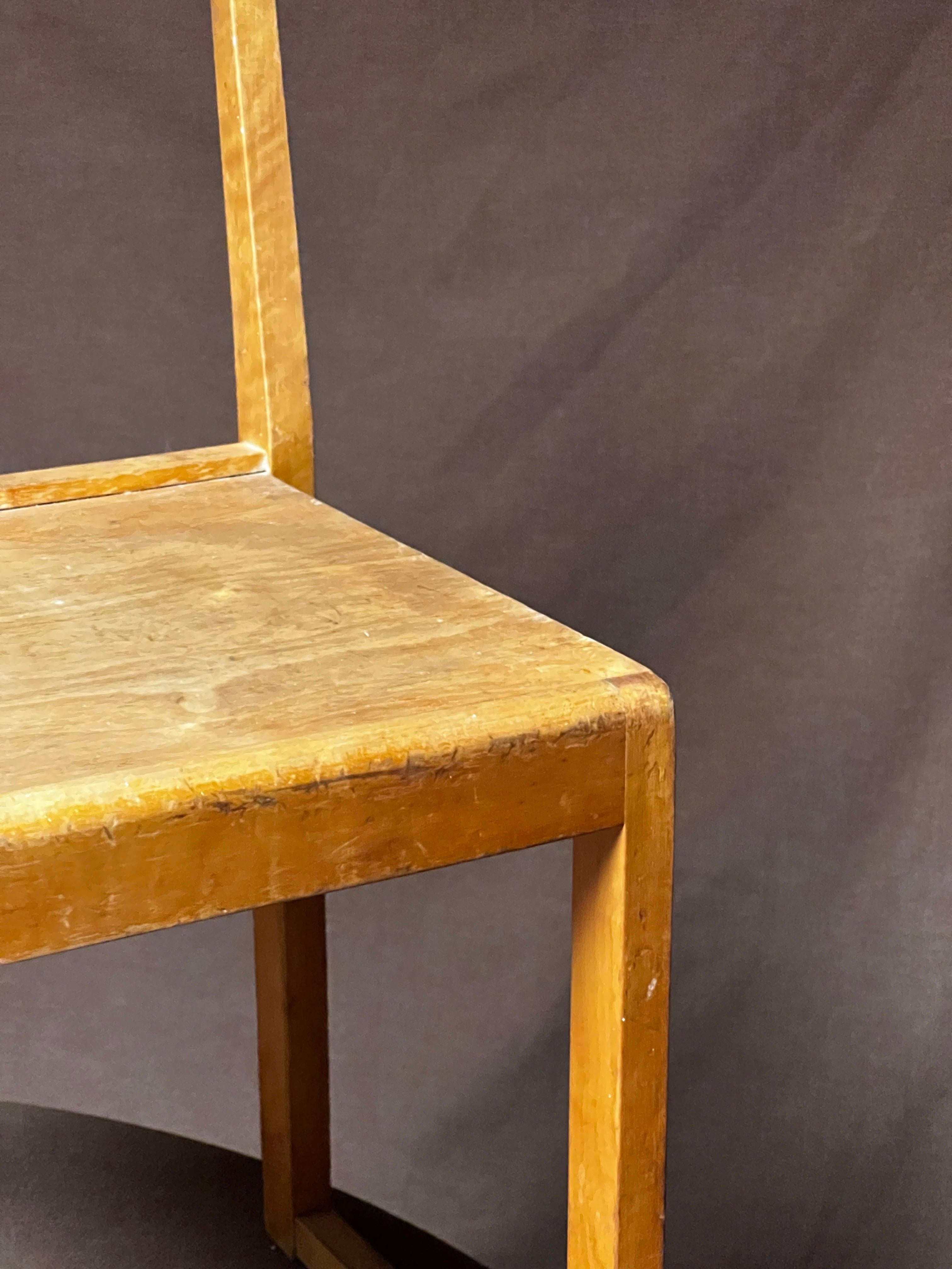 Mid-20th Century Sven Markelius modernist stacking chair mint condition 1931 flat seat rare For Sale