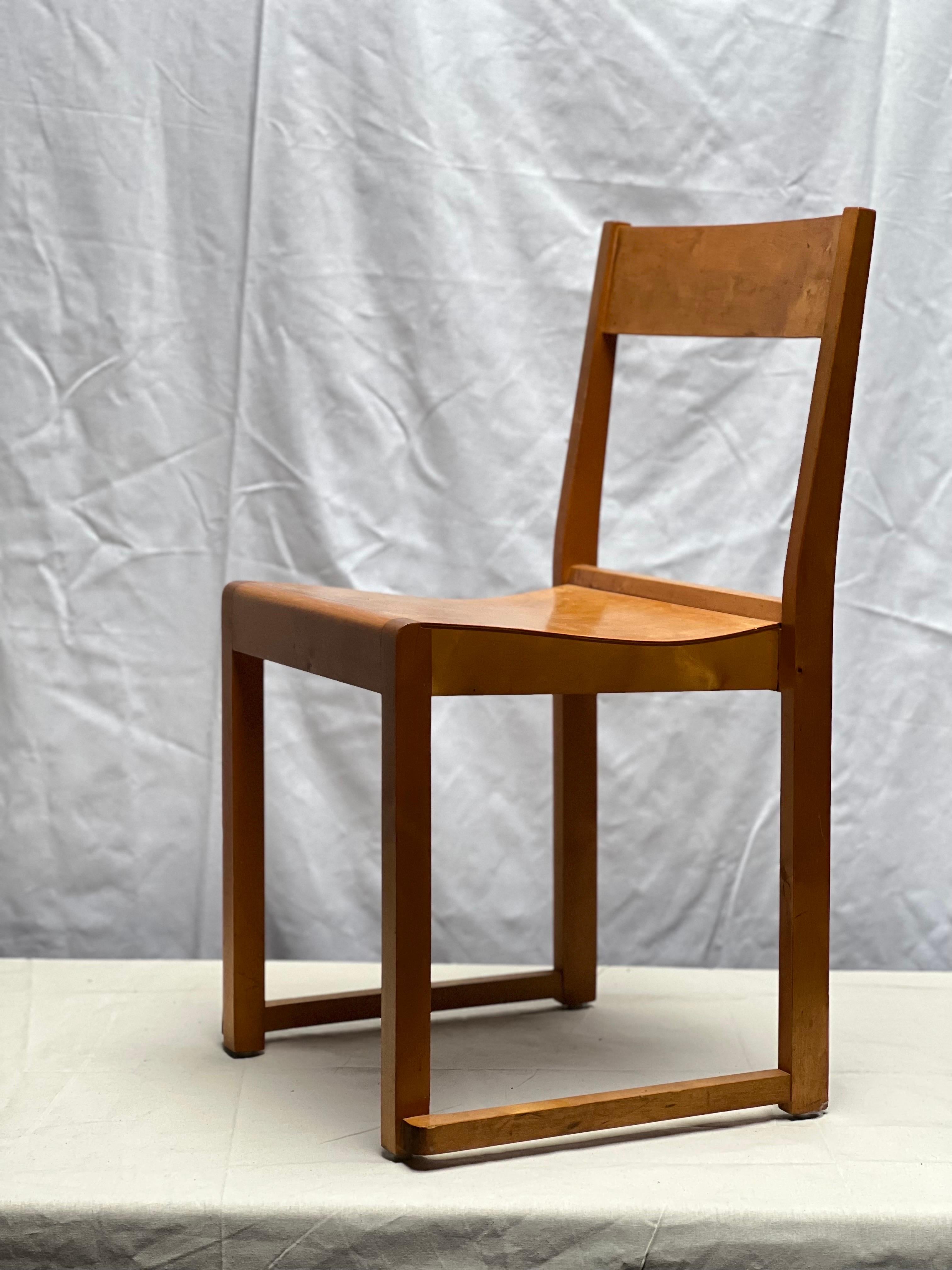 Sven Markelius modernist stacking chairs mint condition 1931 nice set of 6 For Sale 5