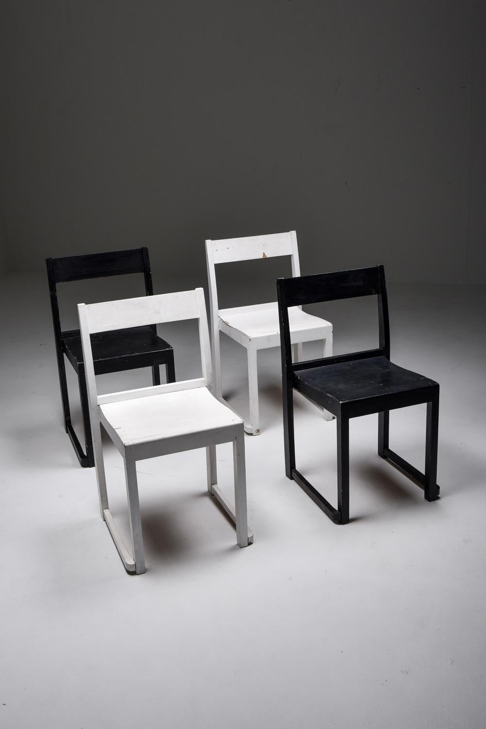 Sven Markelius 'Orchestra' Chairs Black & White 4